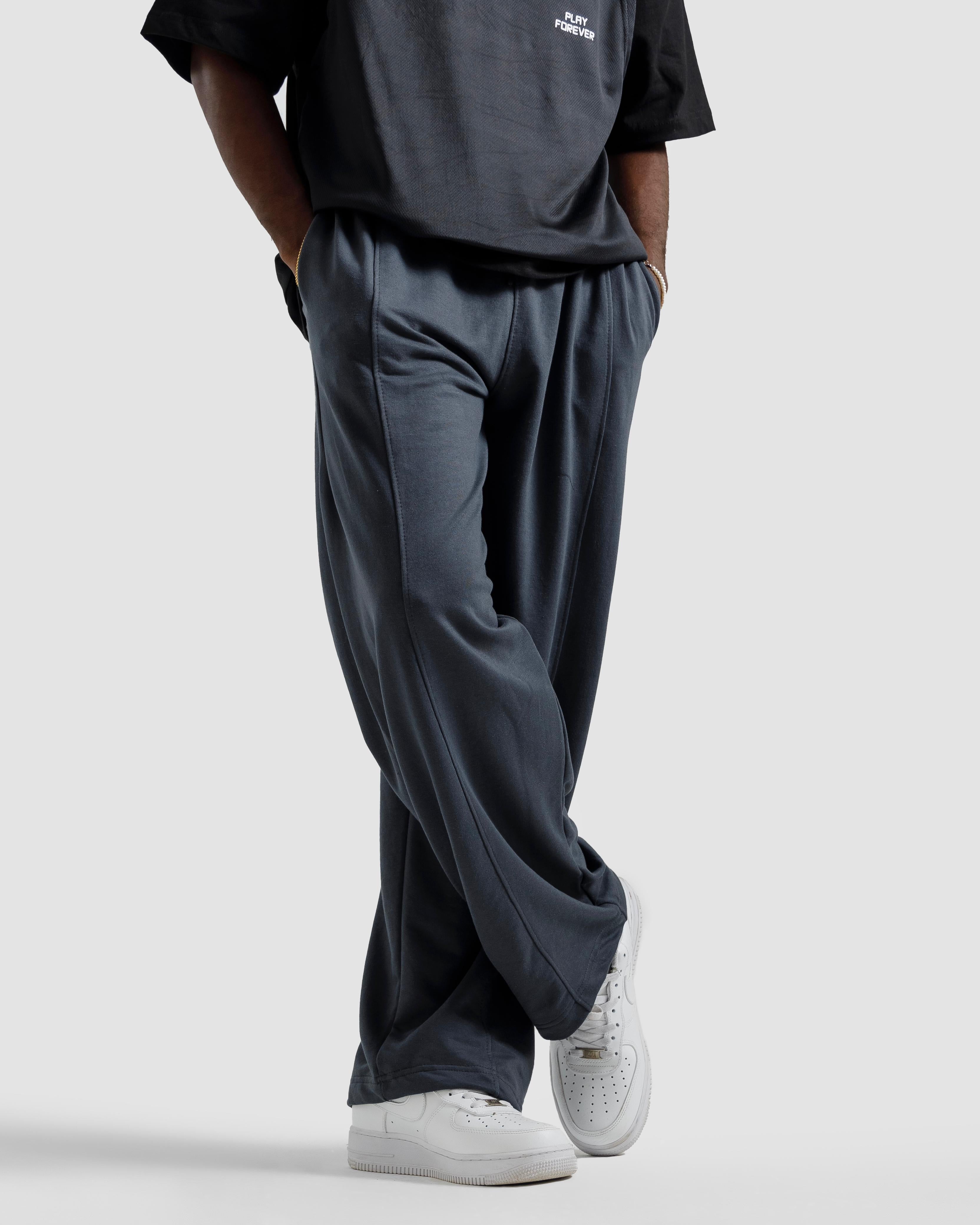 Straight-Leg Baggy Trousers