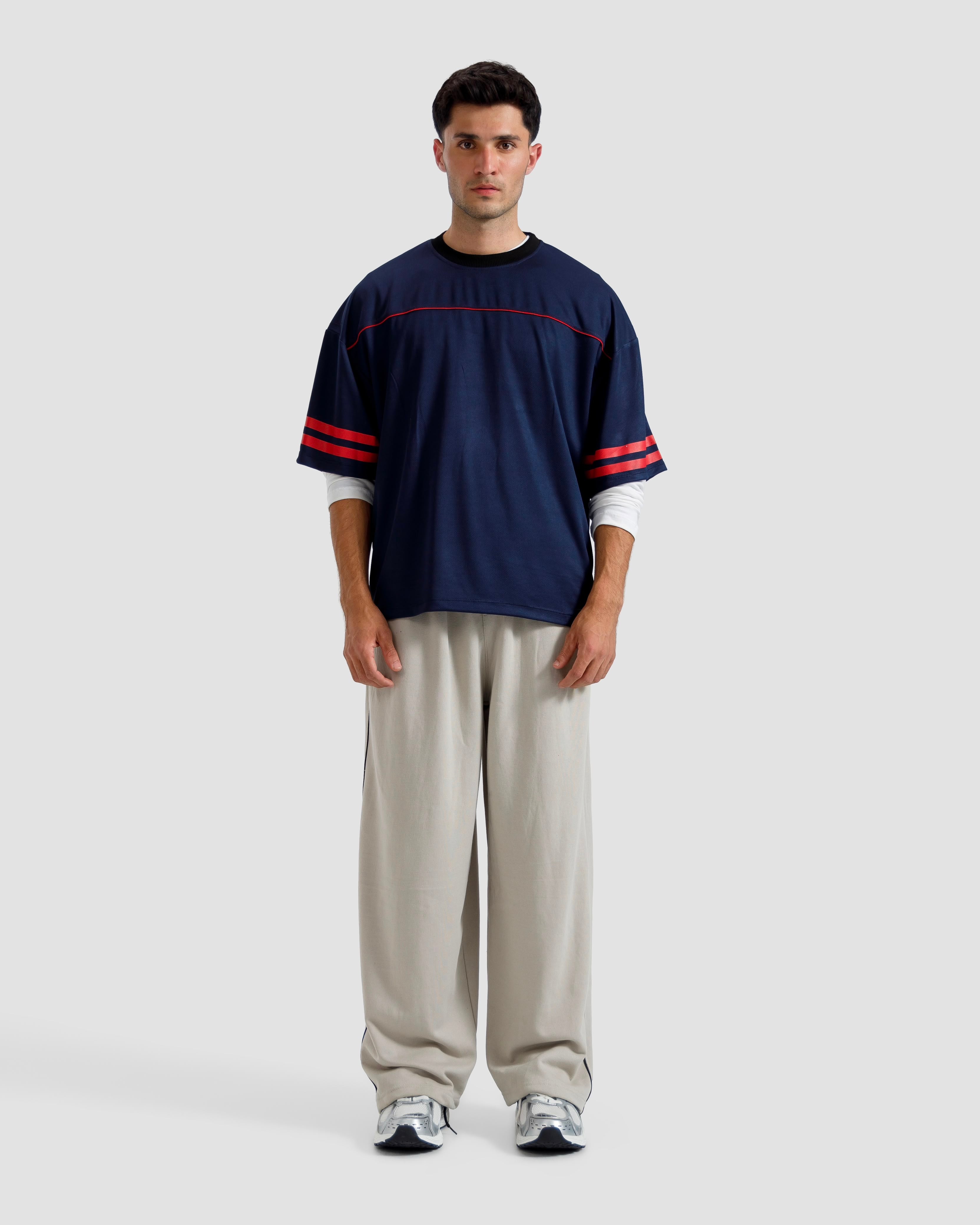 Varsity Pipping Mesh Tshirt
