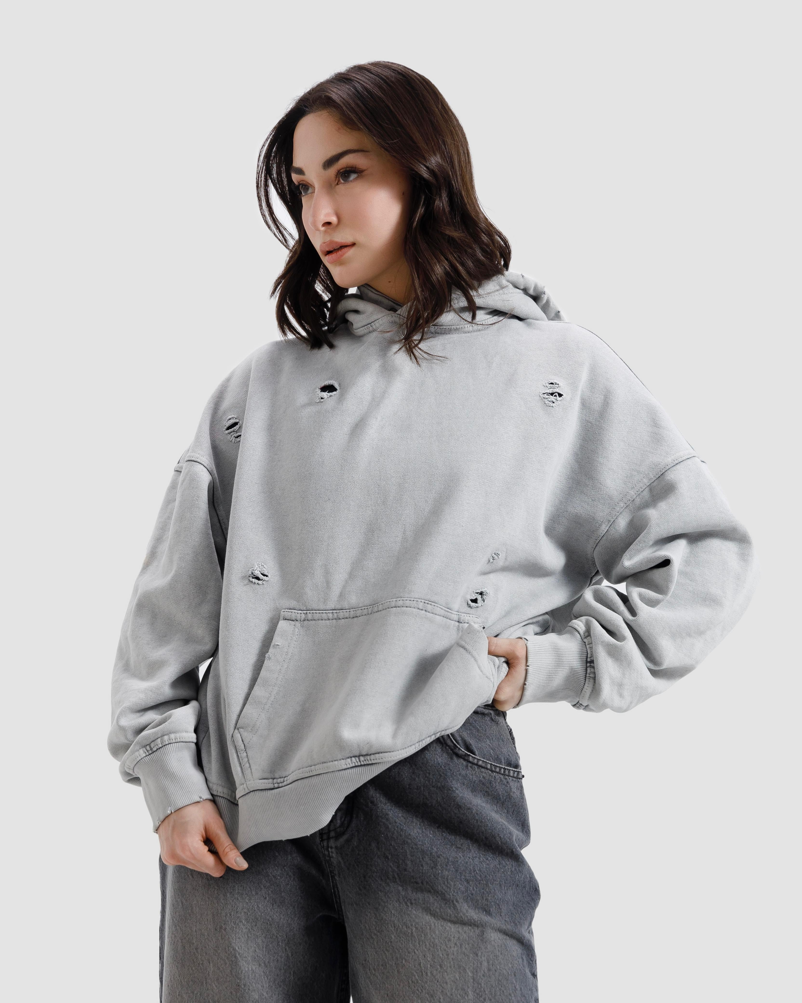 Distressed Washed Essential Hoodie