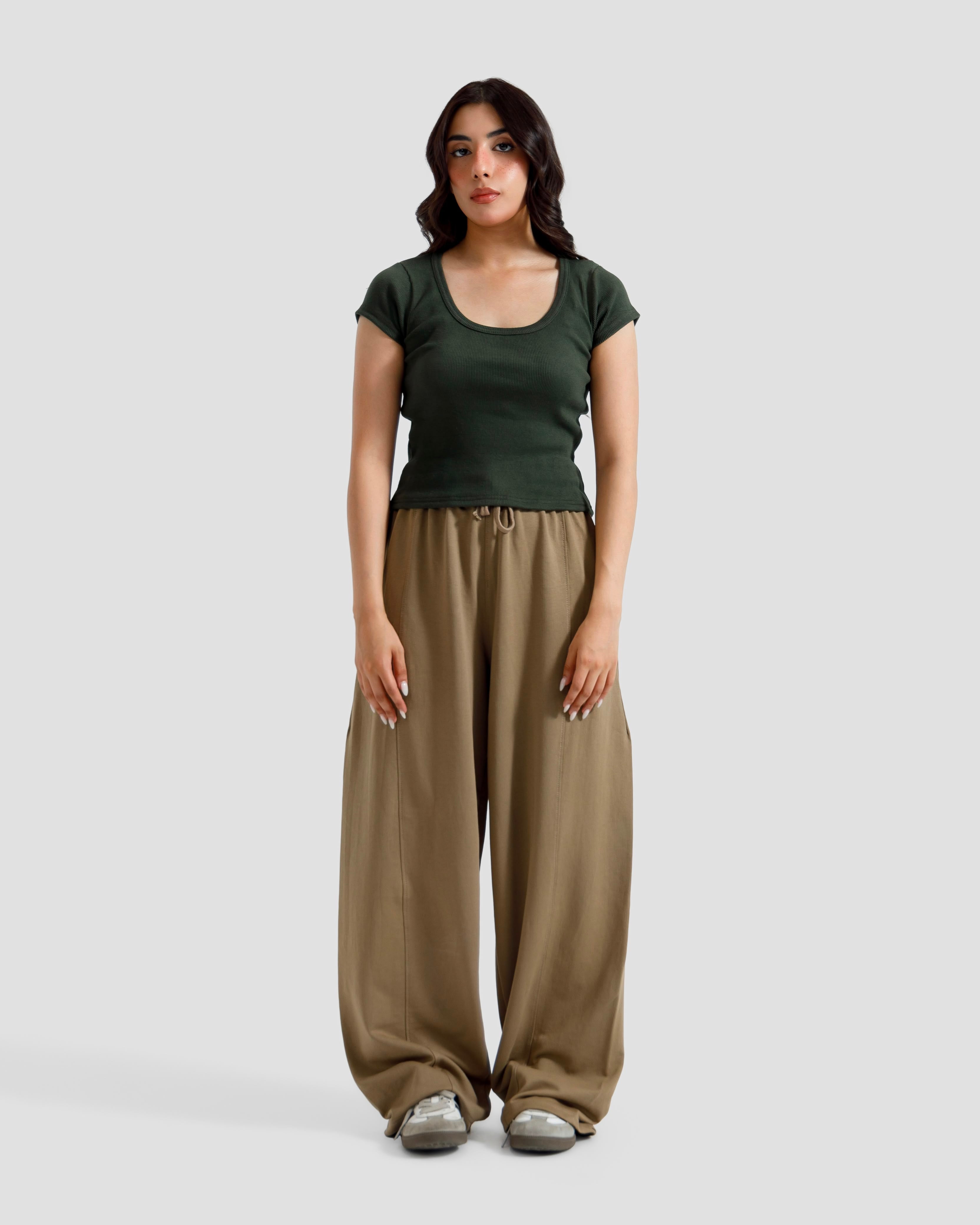 Scoop Neck Rib Tshirt