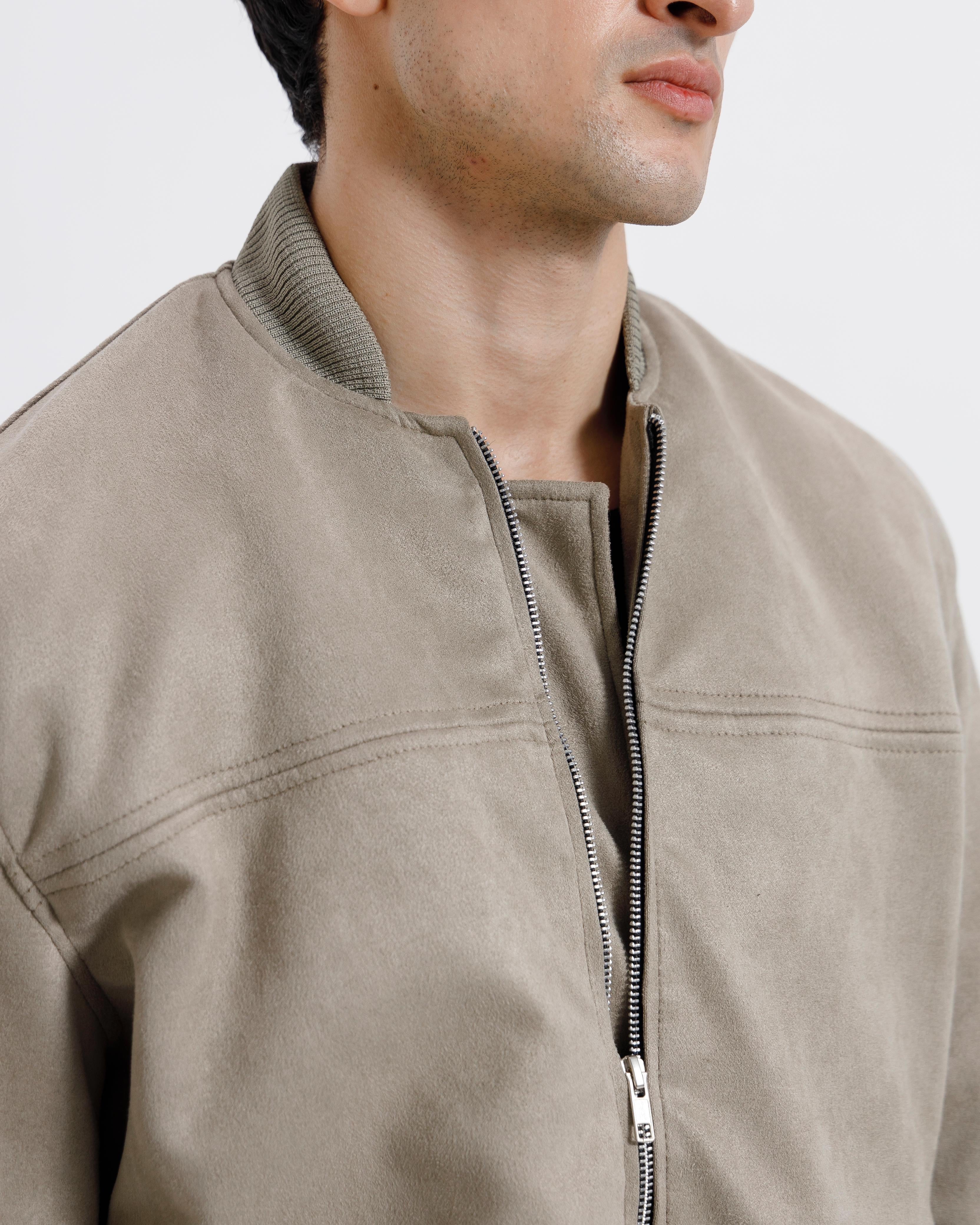 Suede Varsity Jacket