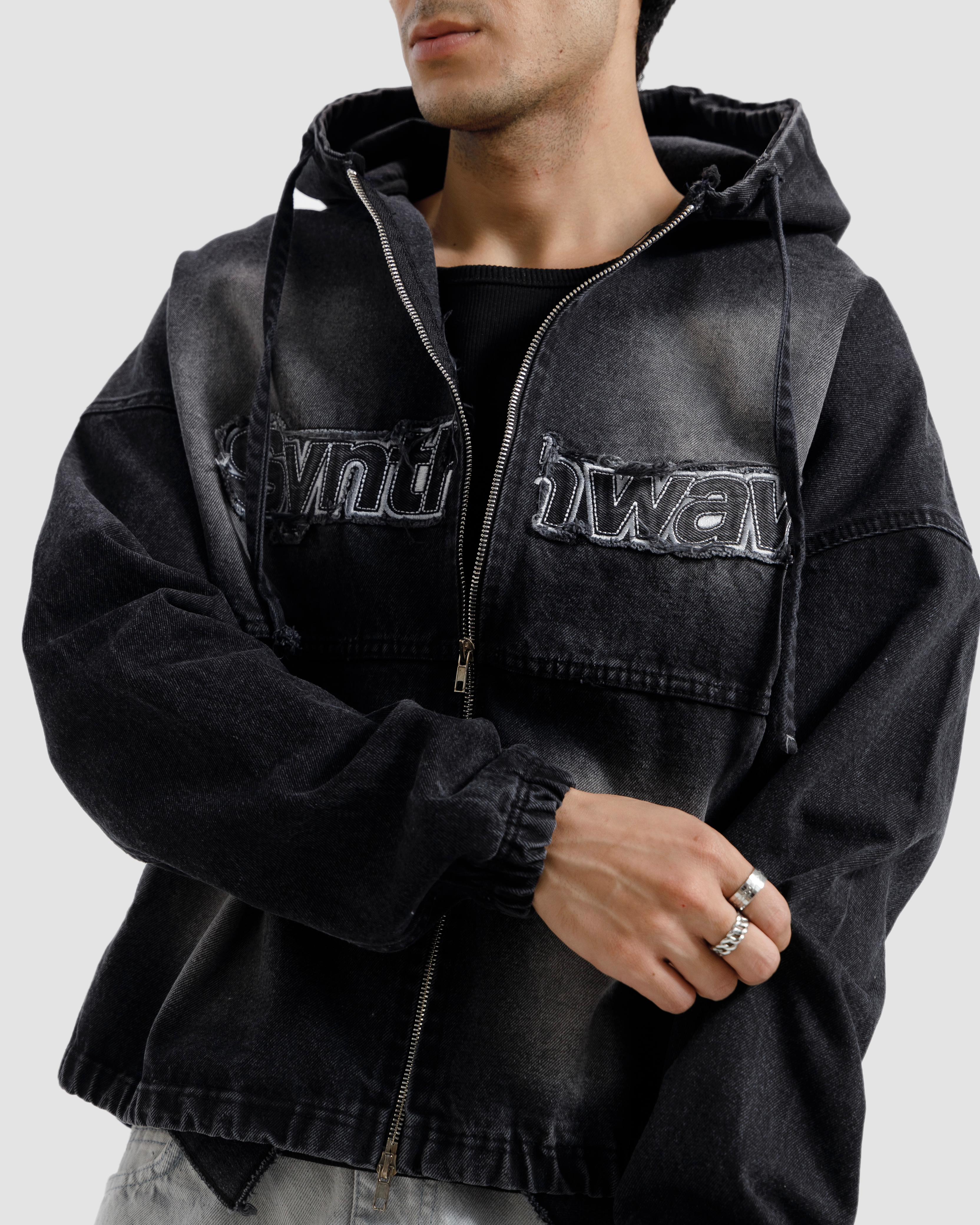 Washed Hooded Denim Jacket