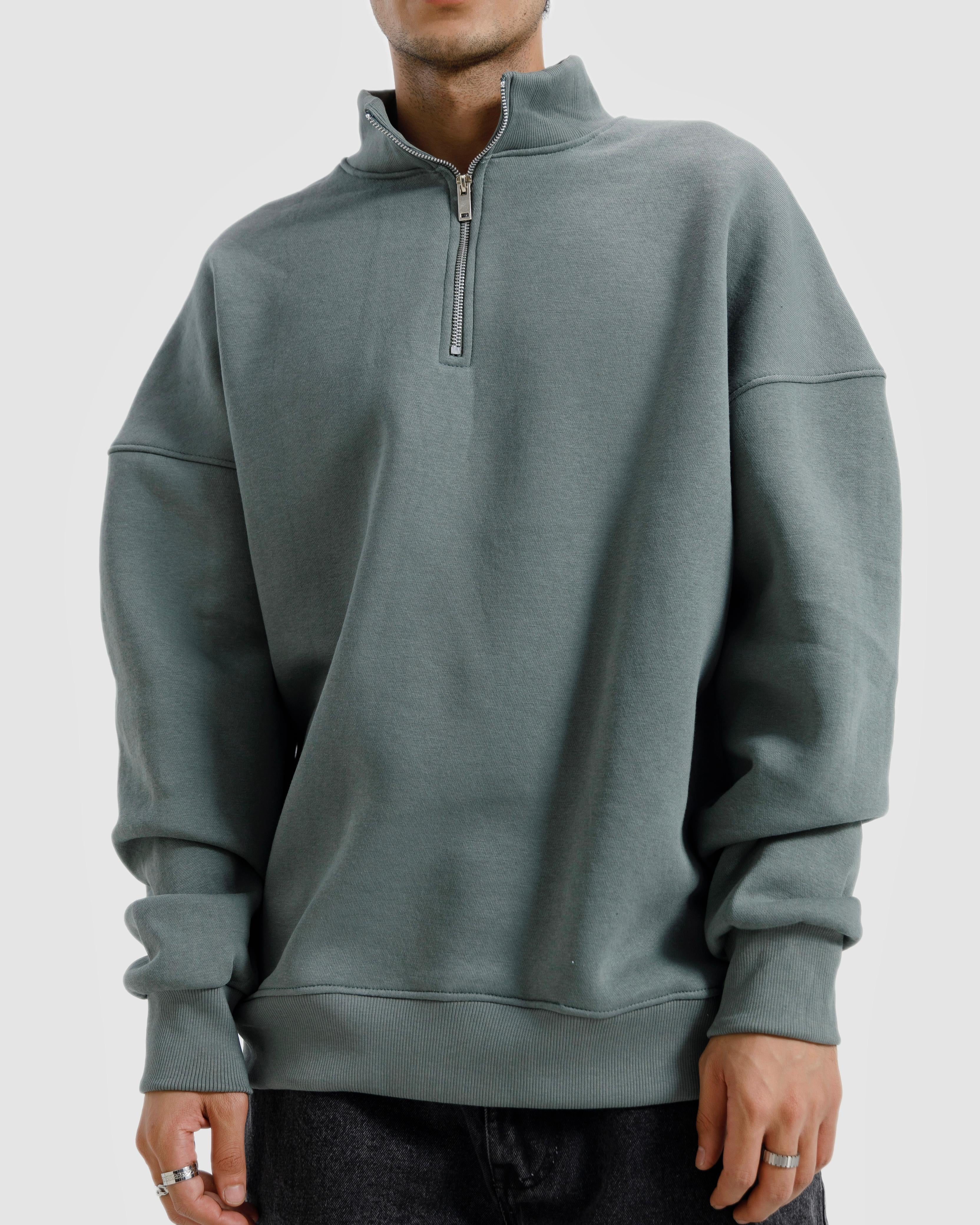 Basic Quarter-Zip Sweatshirt