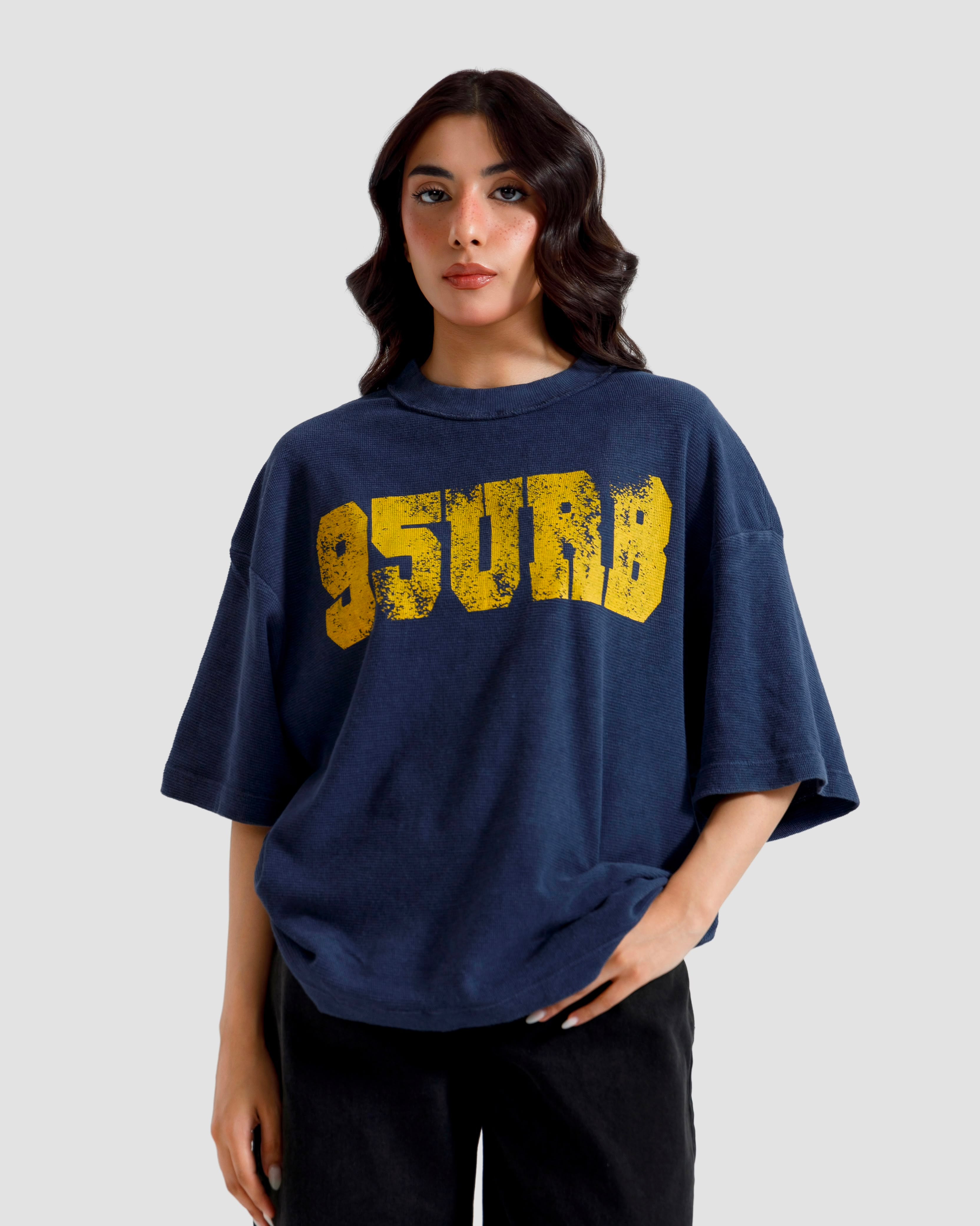 Washed Print Knit Tshirt