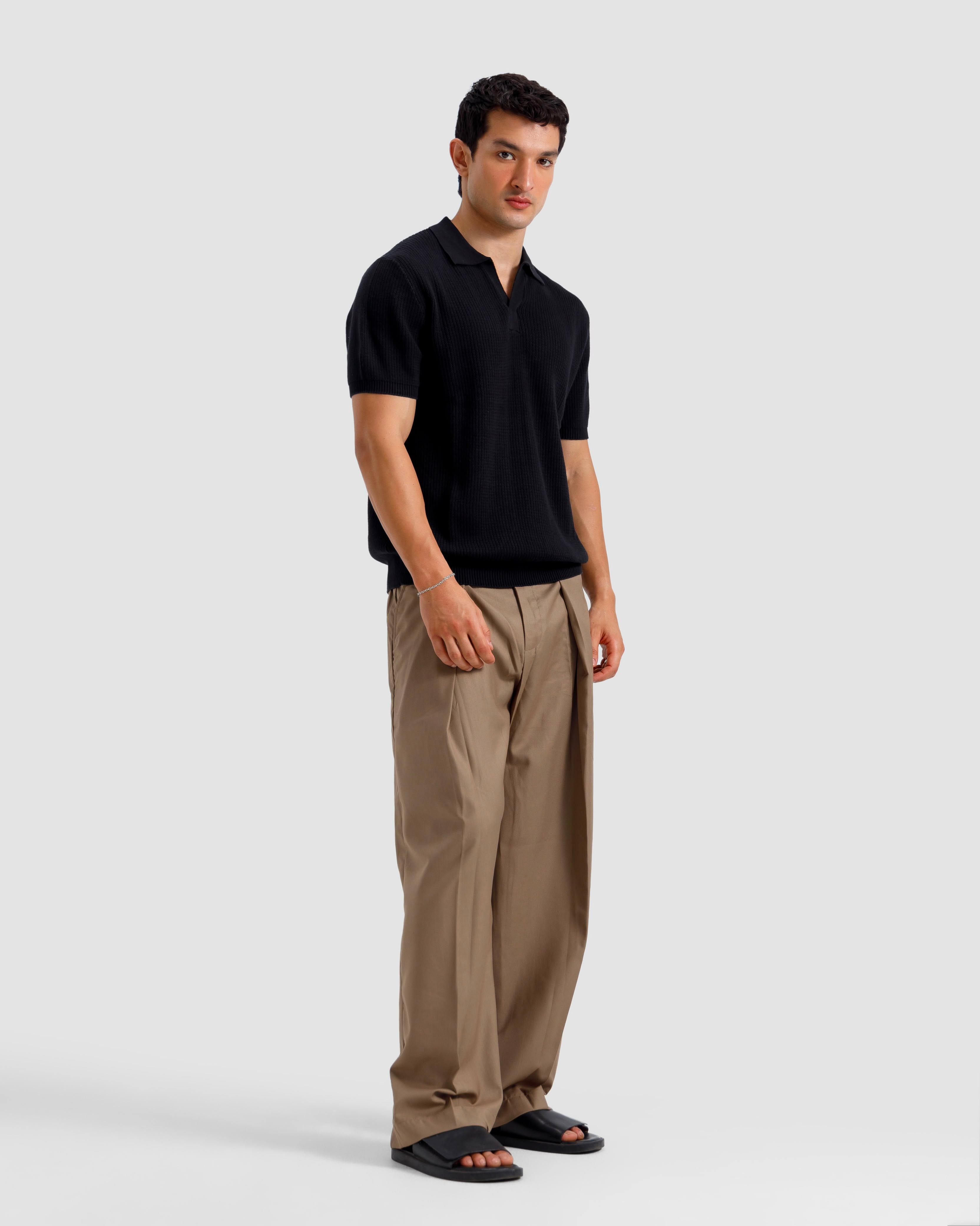 Textured Knit Polo