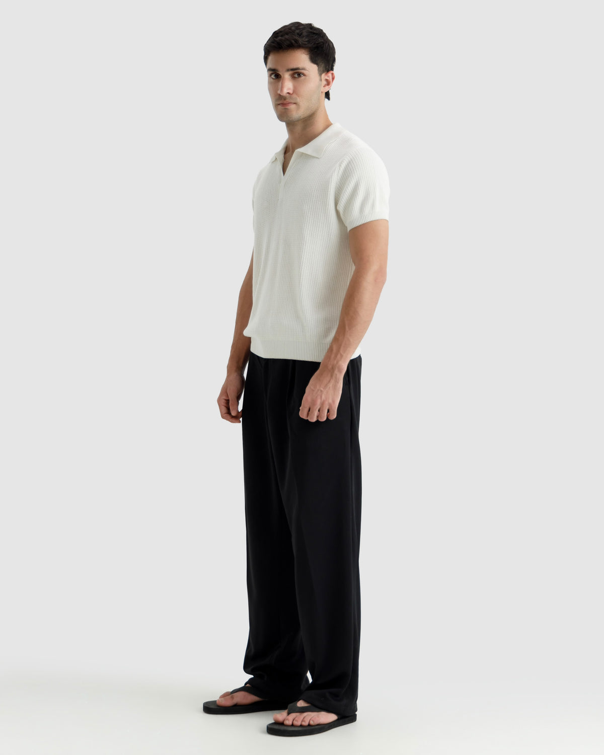 Textured Knit Polo