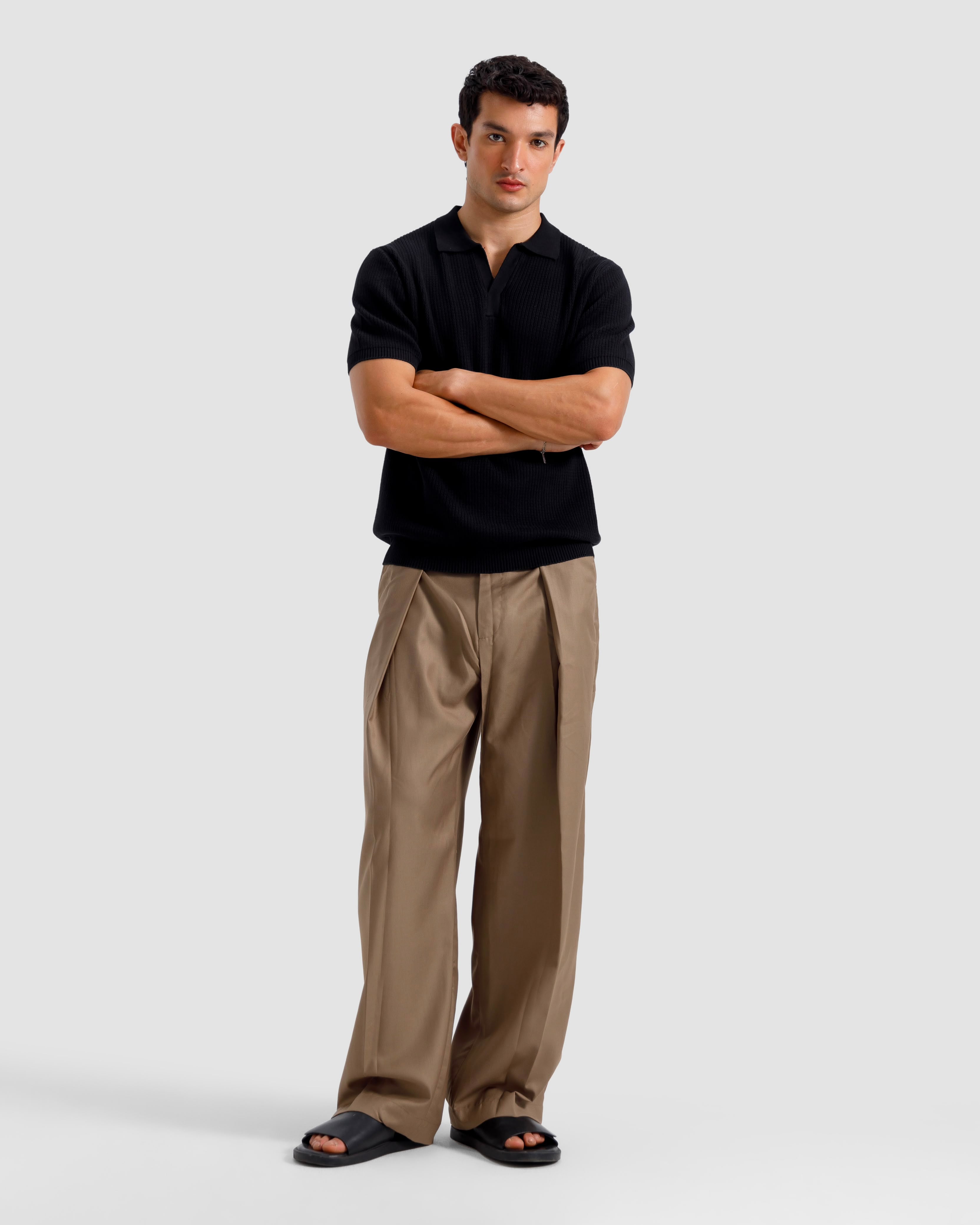 Textured Knit Polo