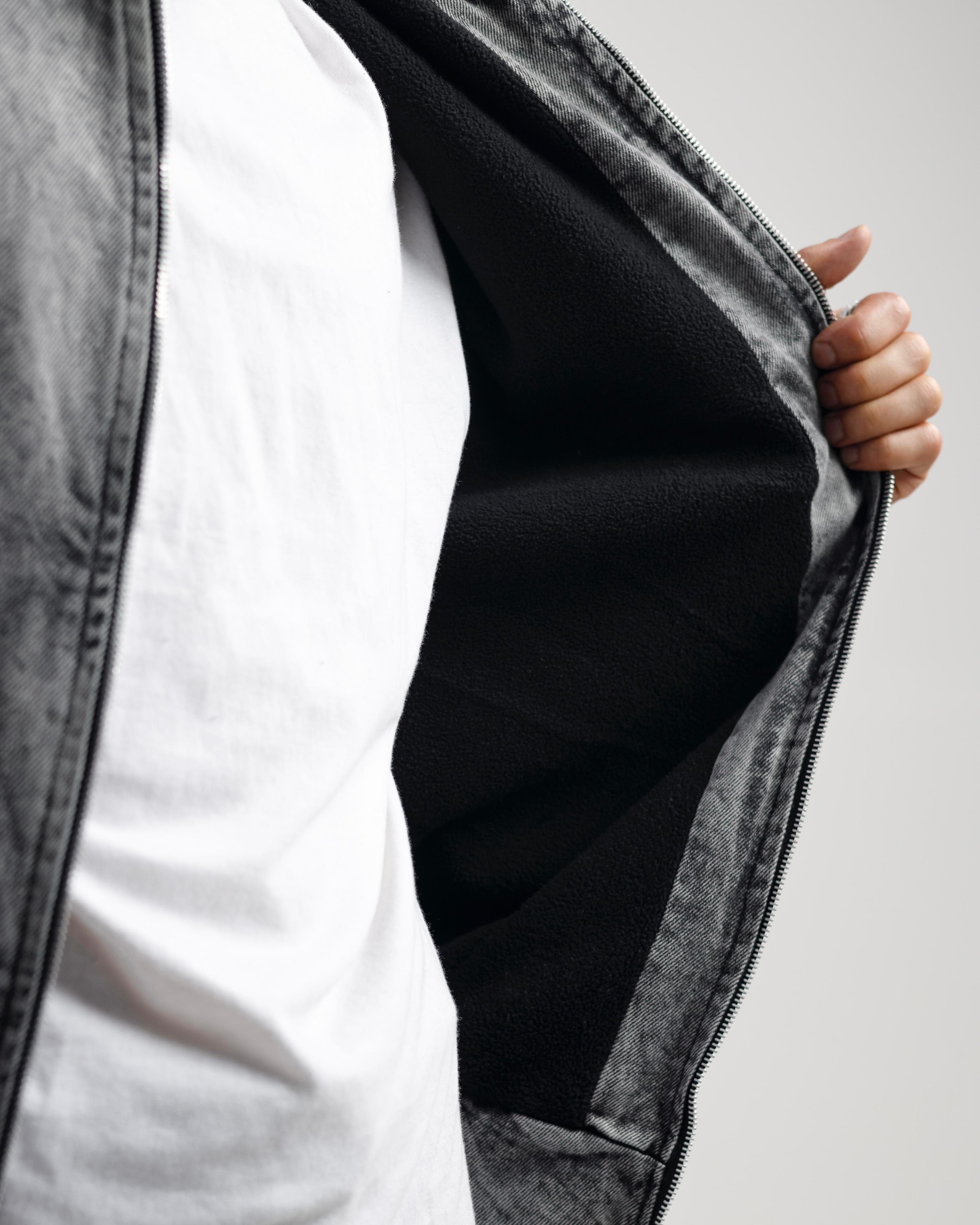 Washed Wind Breaker Denim Jacket