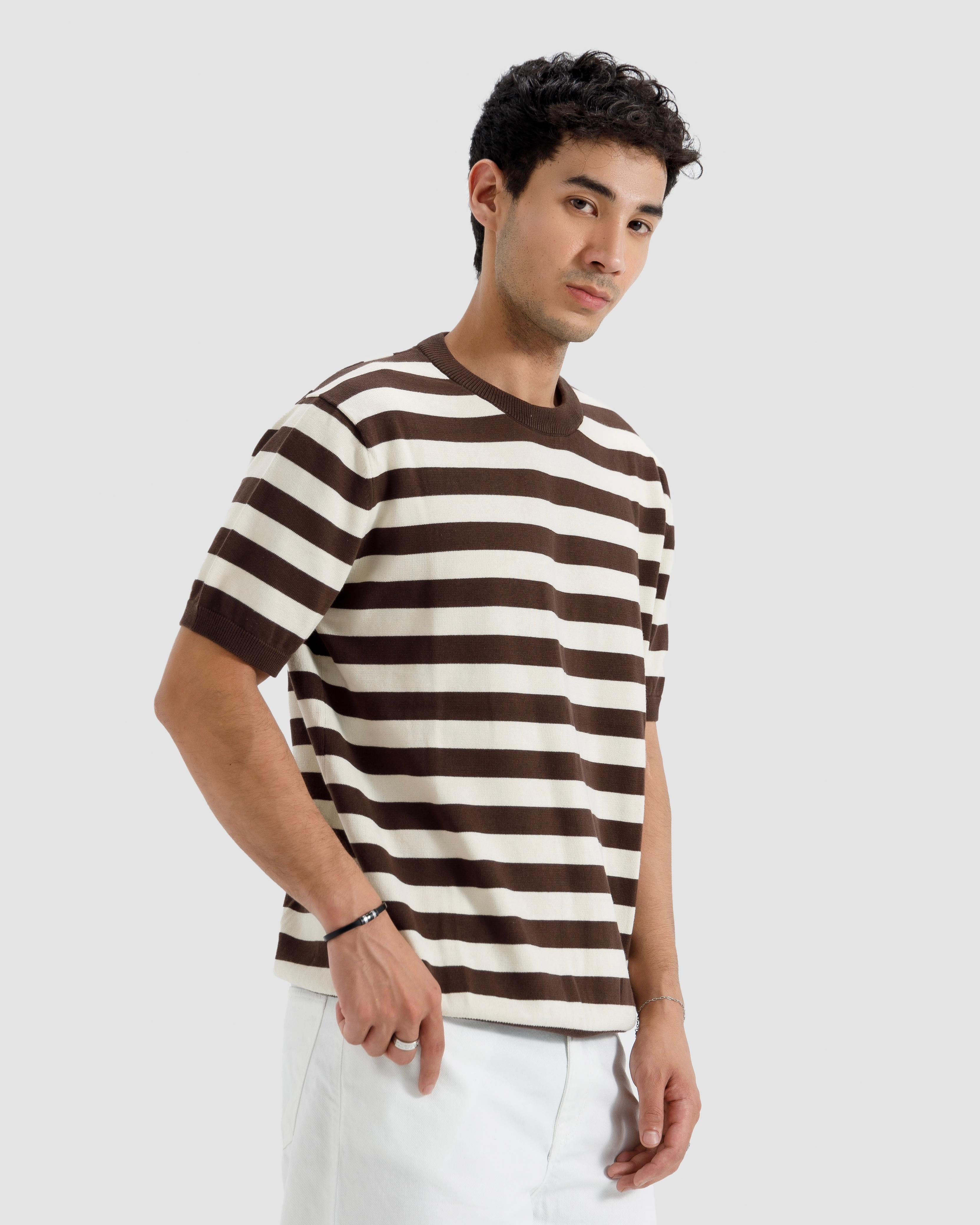 Striped Knit Basic Essential
