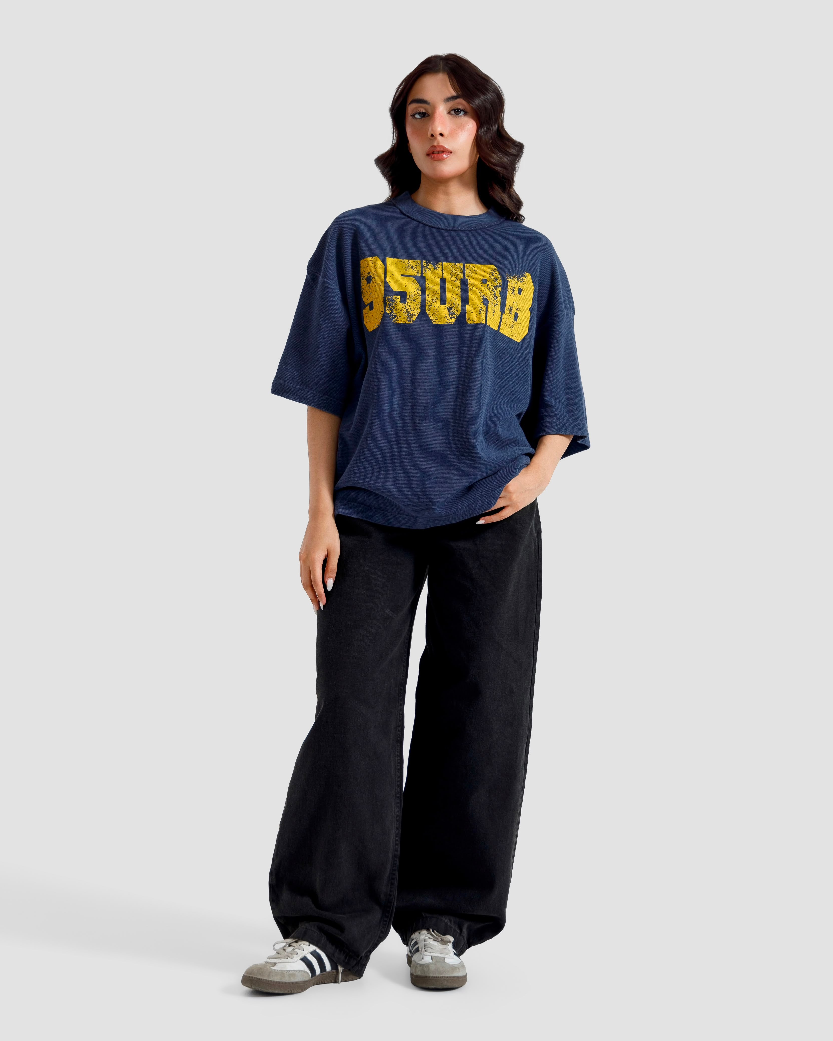 Washed Print Knit Tshirt