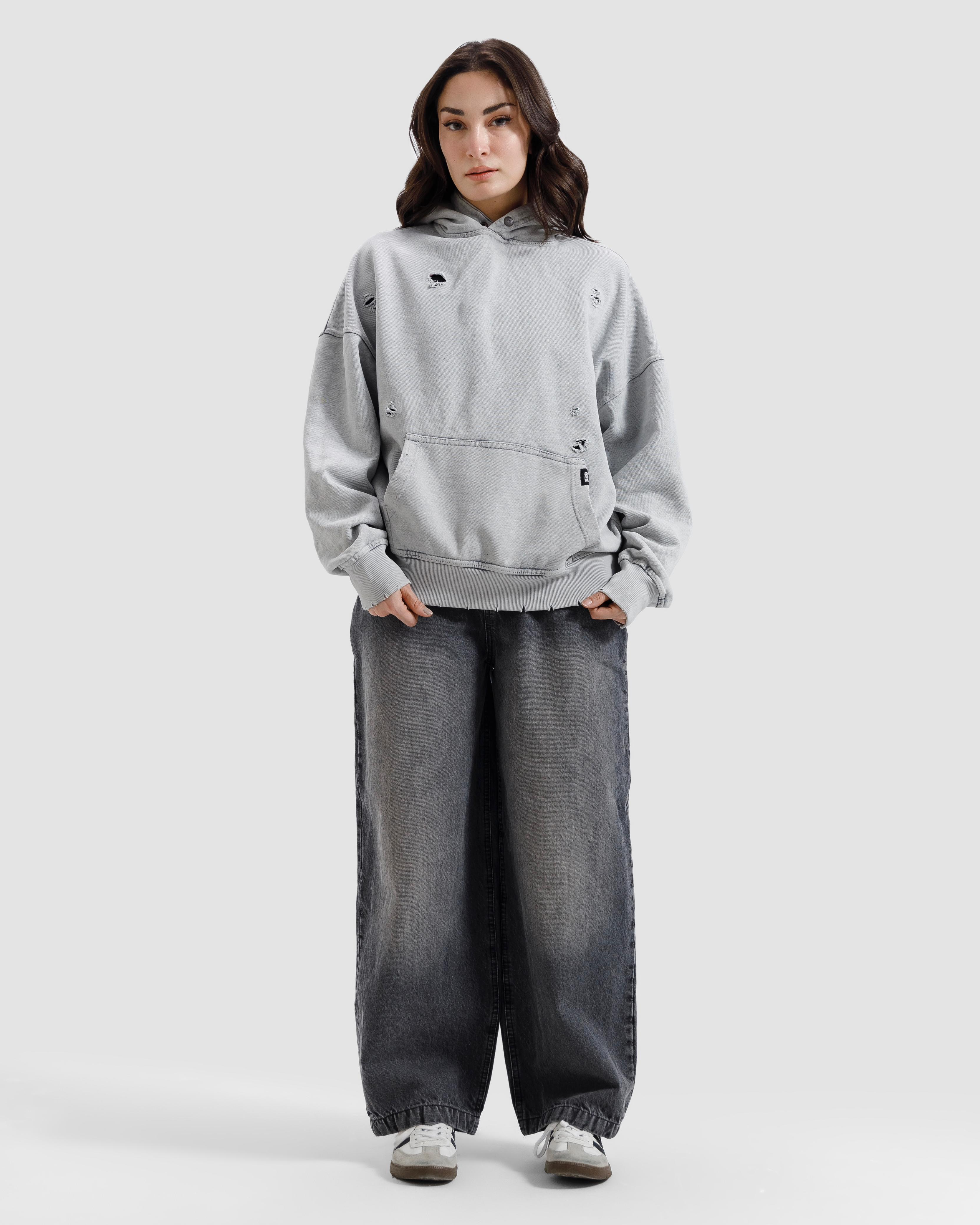 Distressed Washed Essential Hoodie