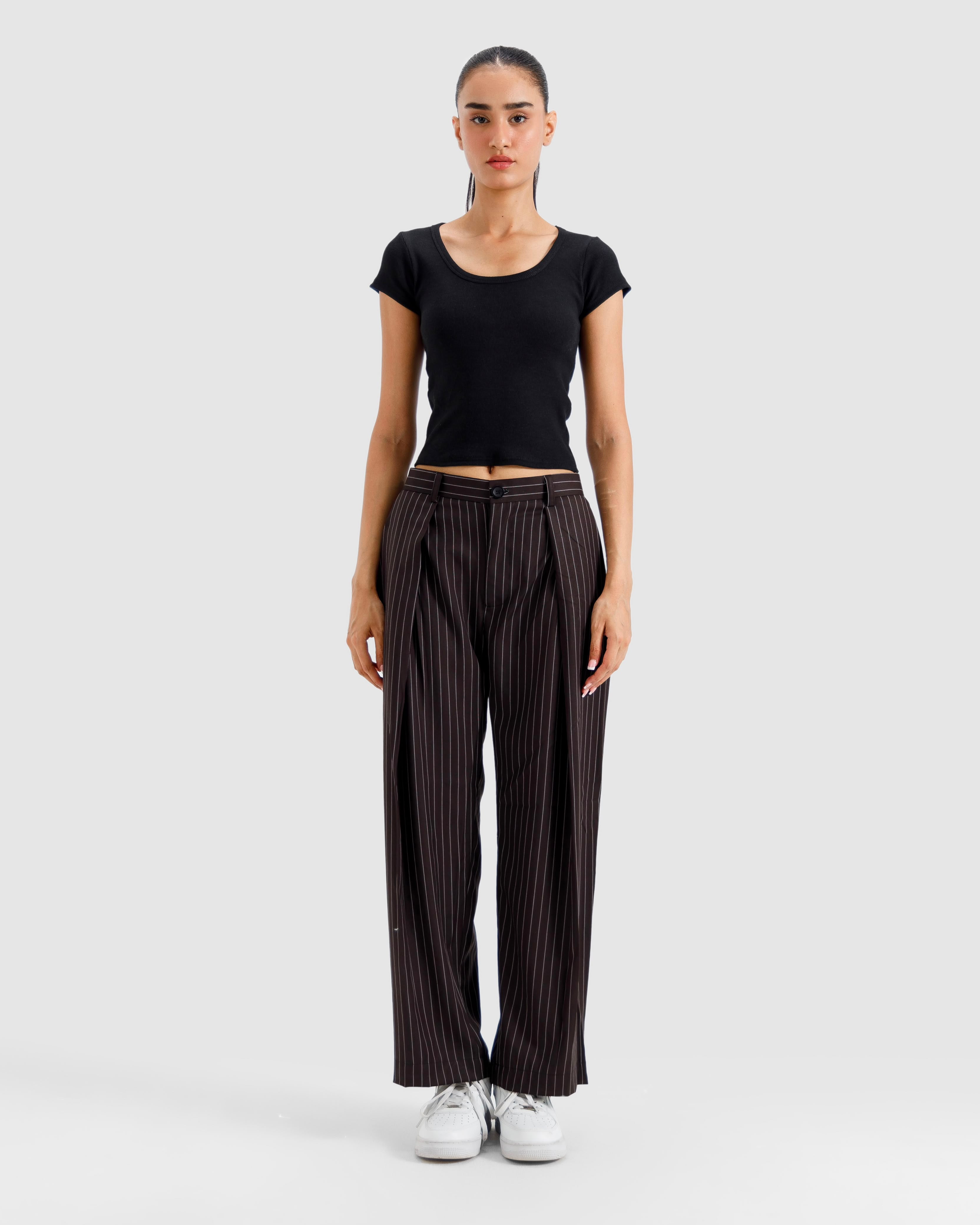 Scoop Neck Rib Tshirt