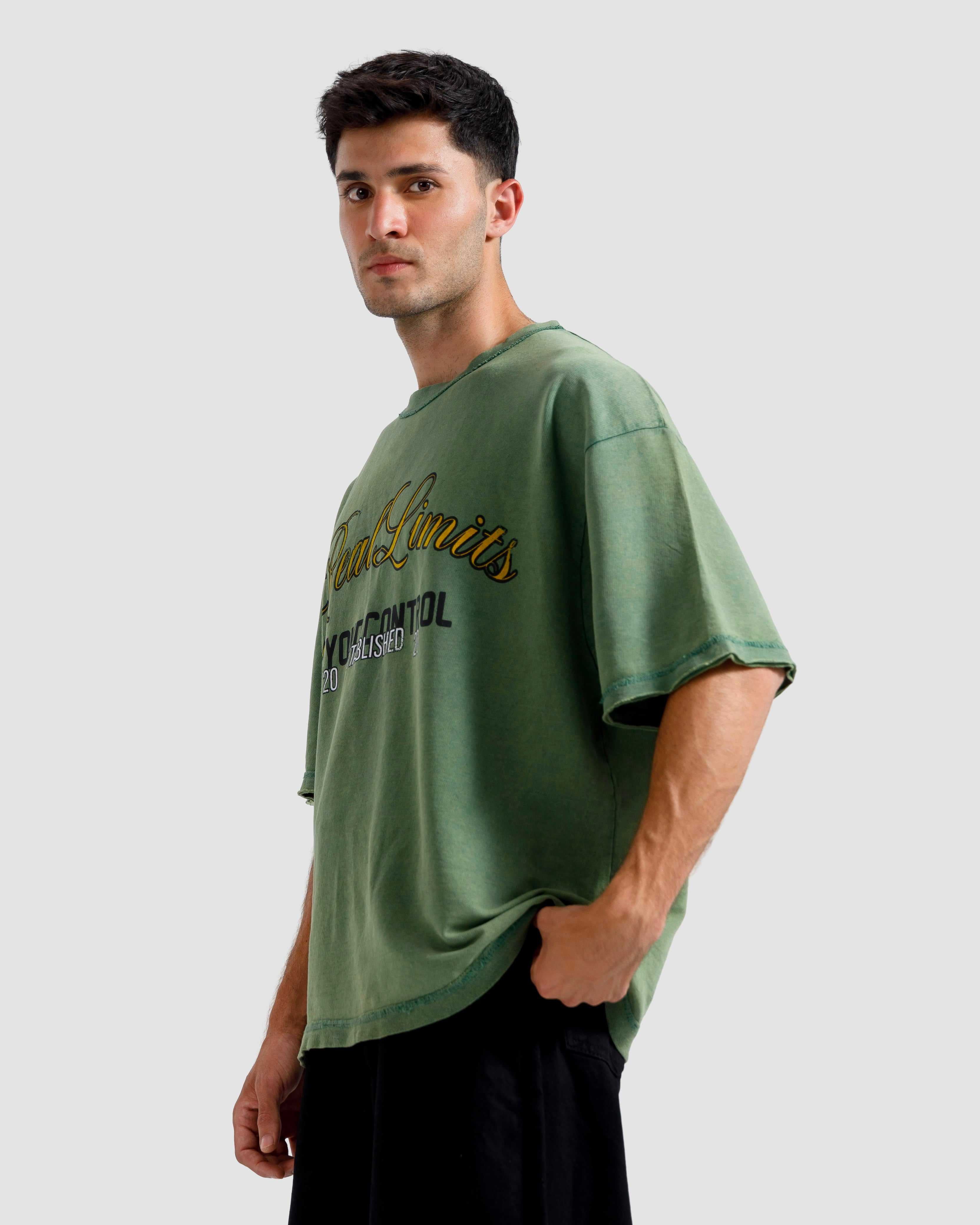 Washed Print Knit Tshirt