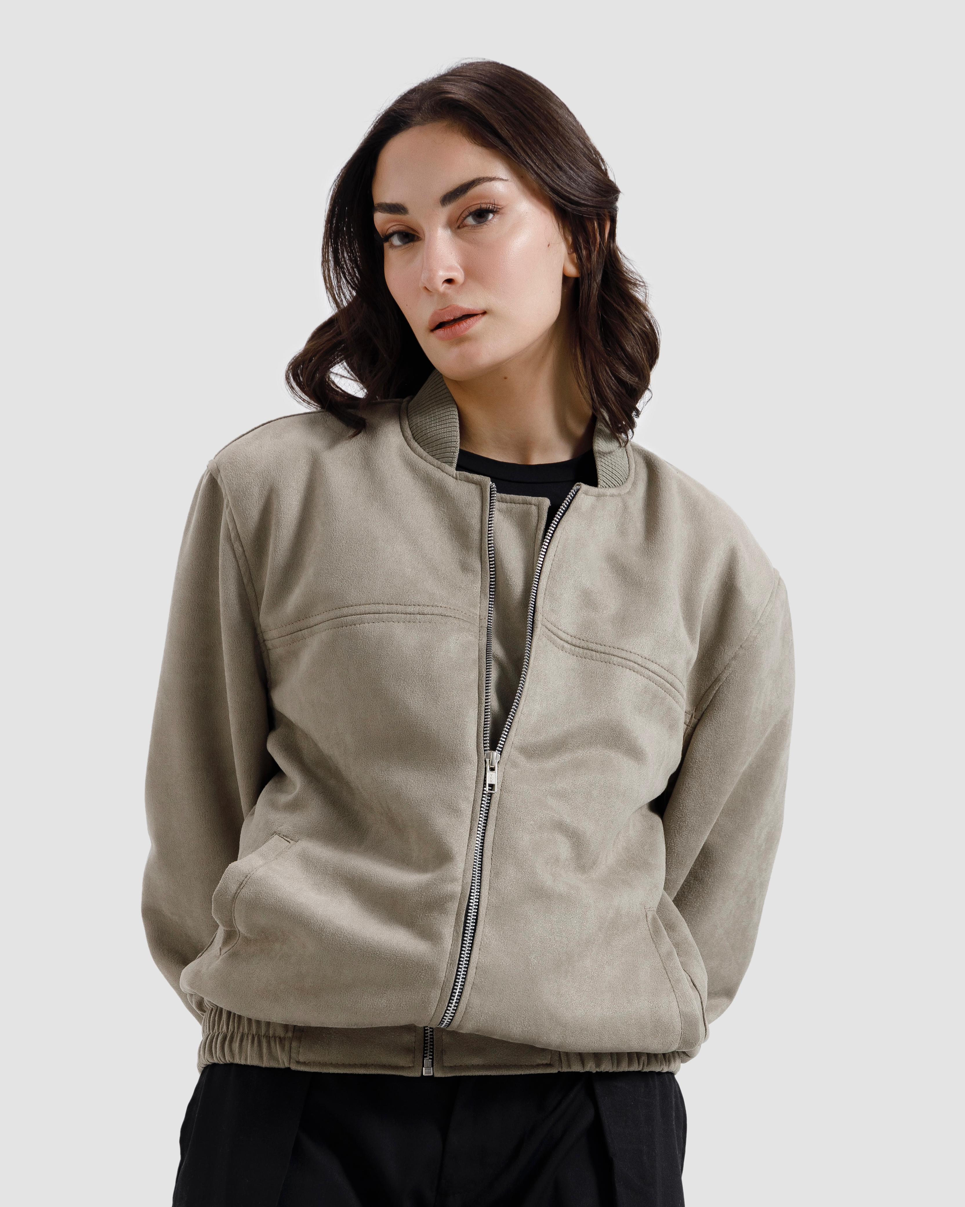 Suede Varsity Jacket