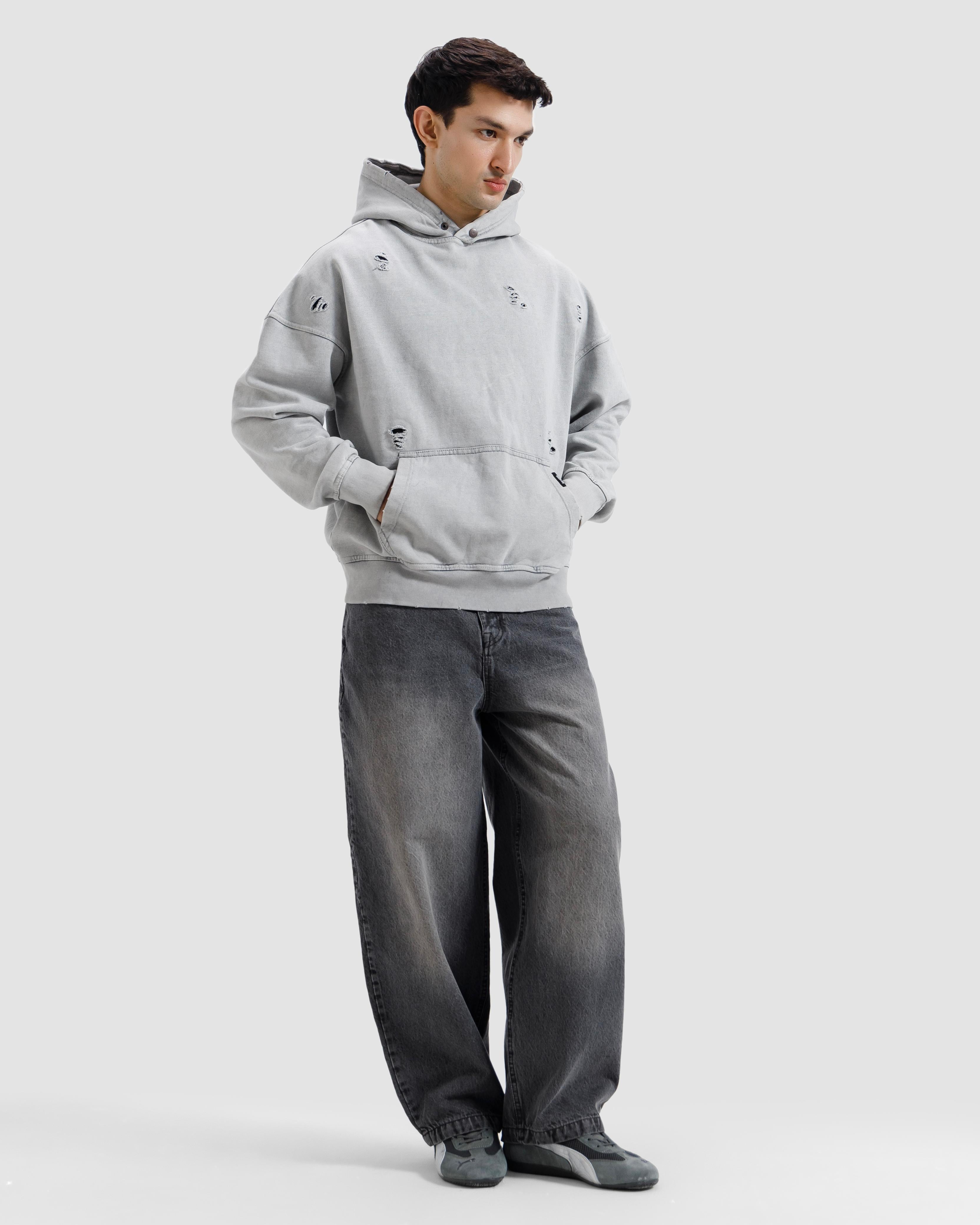 Distressed Washed Essential Hoodie