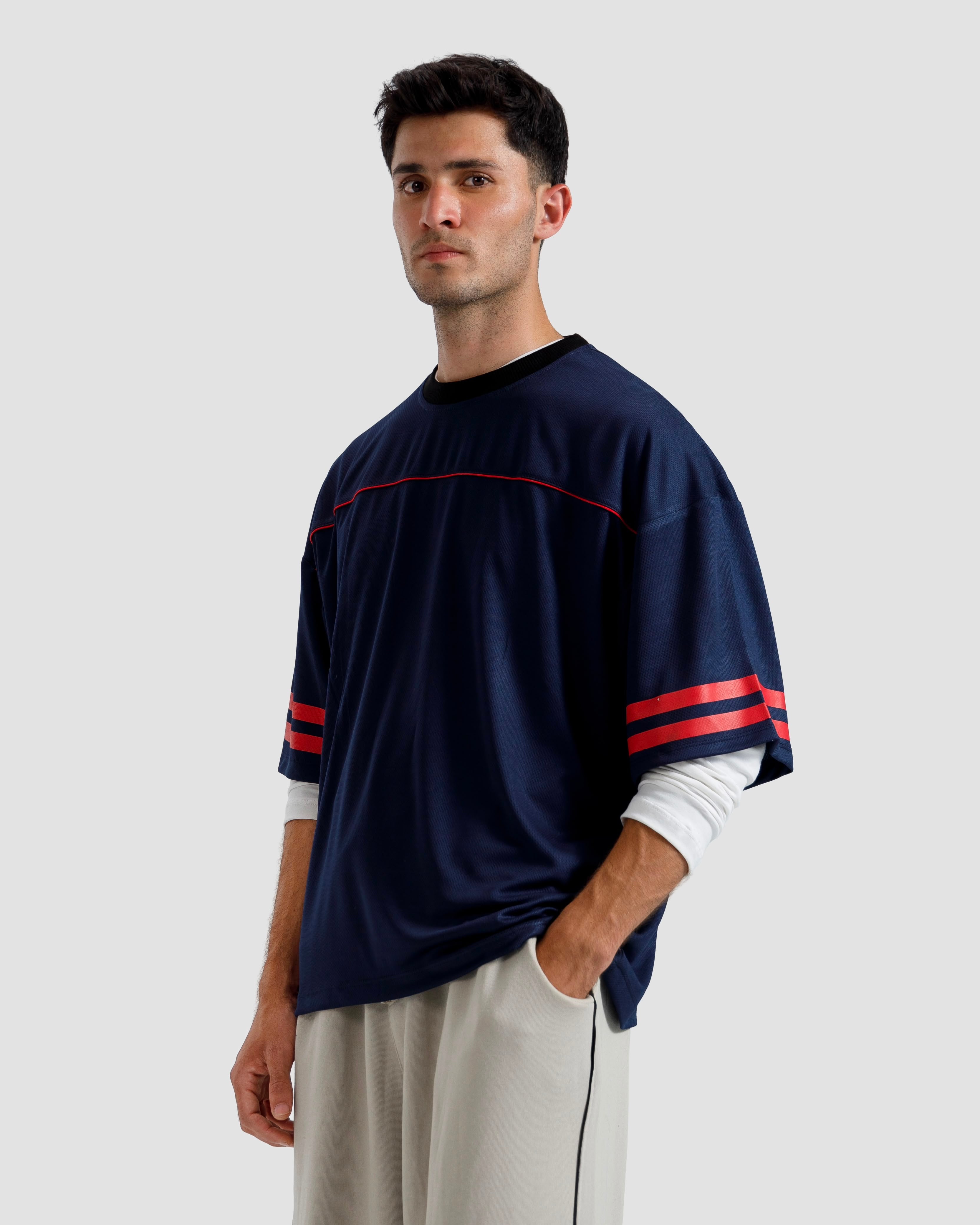 Varsity Pipping Mesh Tshirt