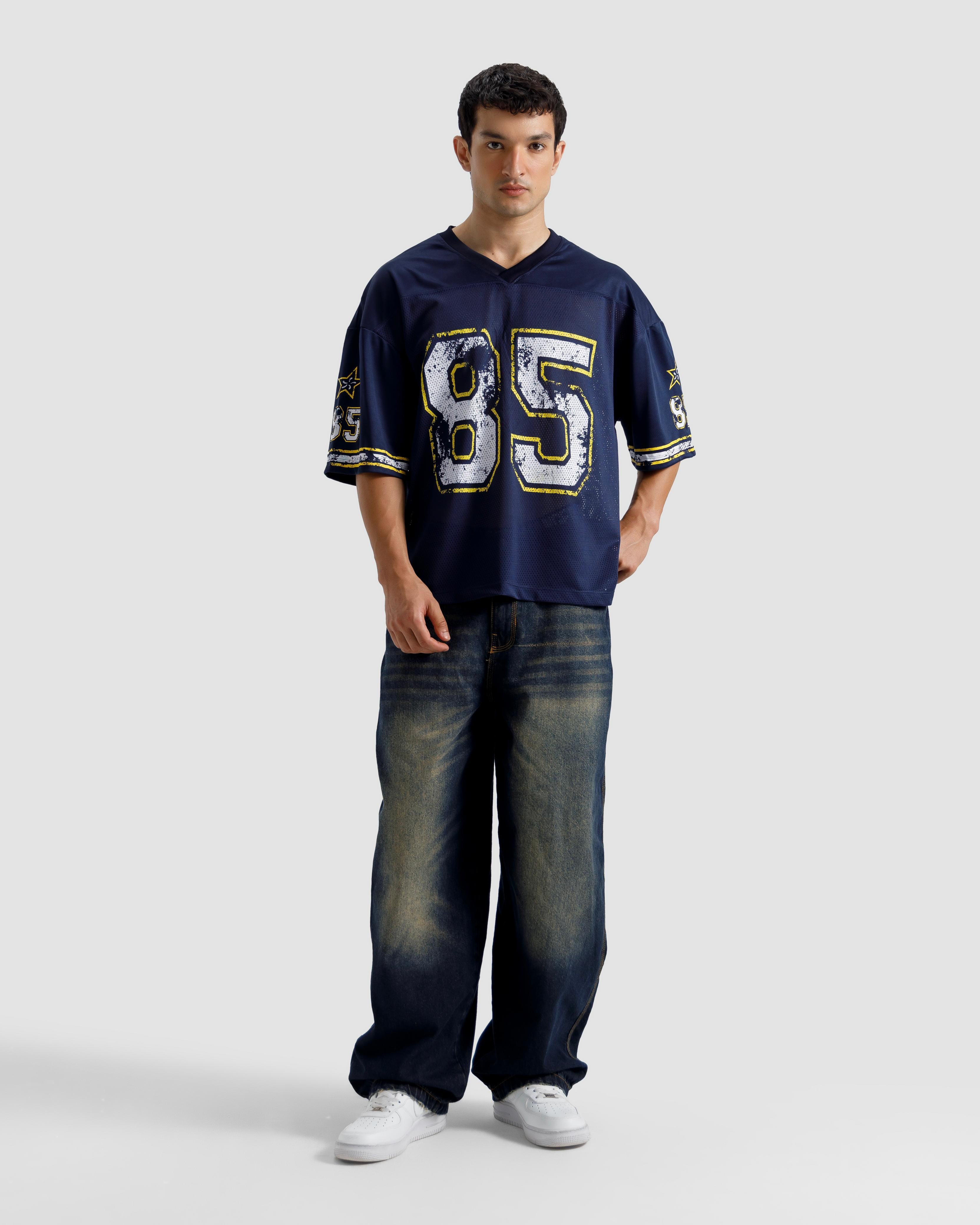 85 Varsity Print Mesh Tshirt