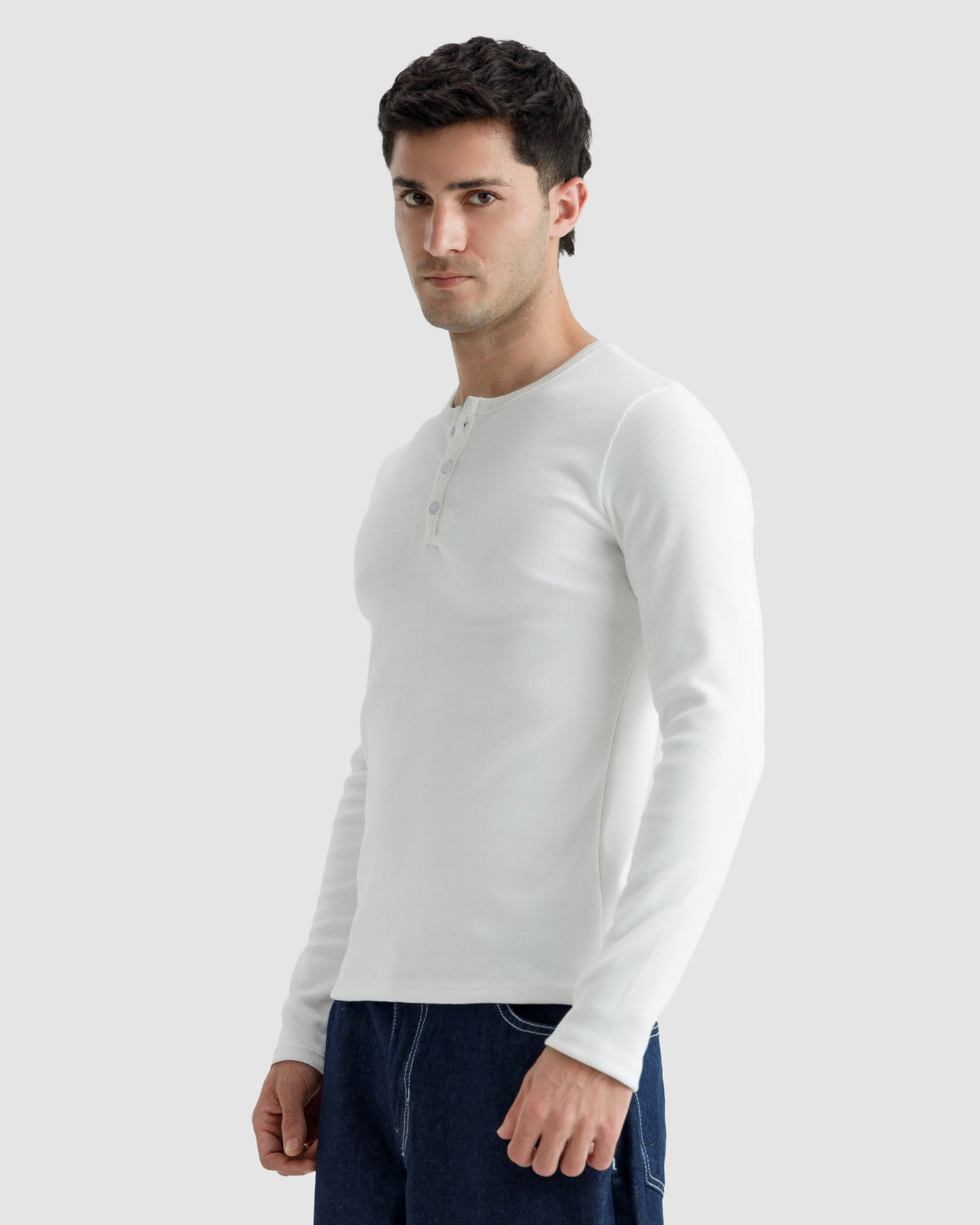 Ribbed Henley Tshirt