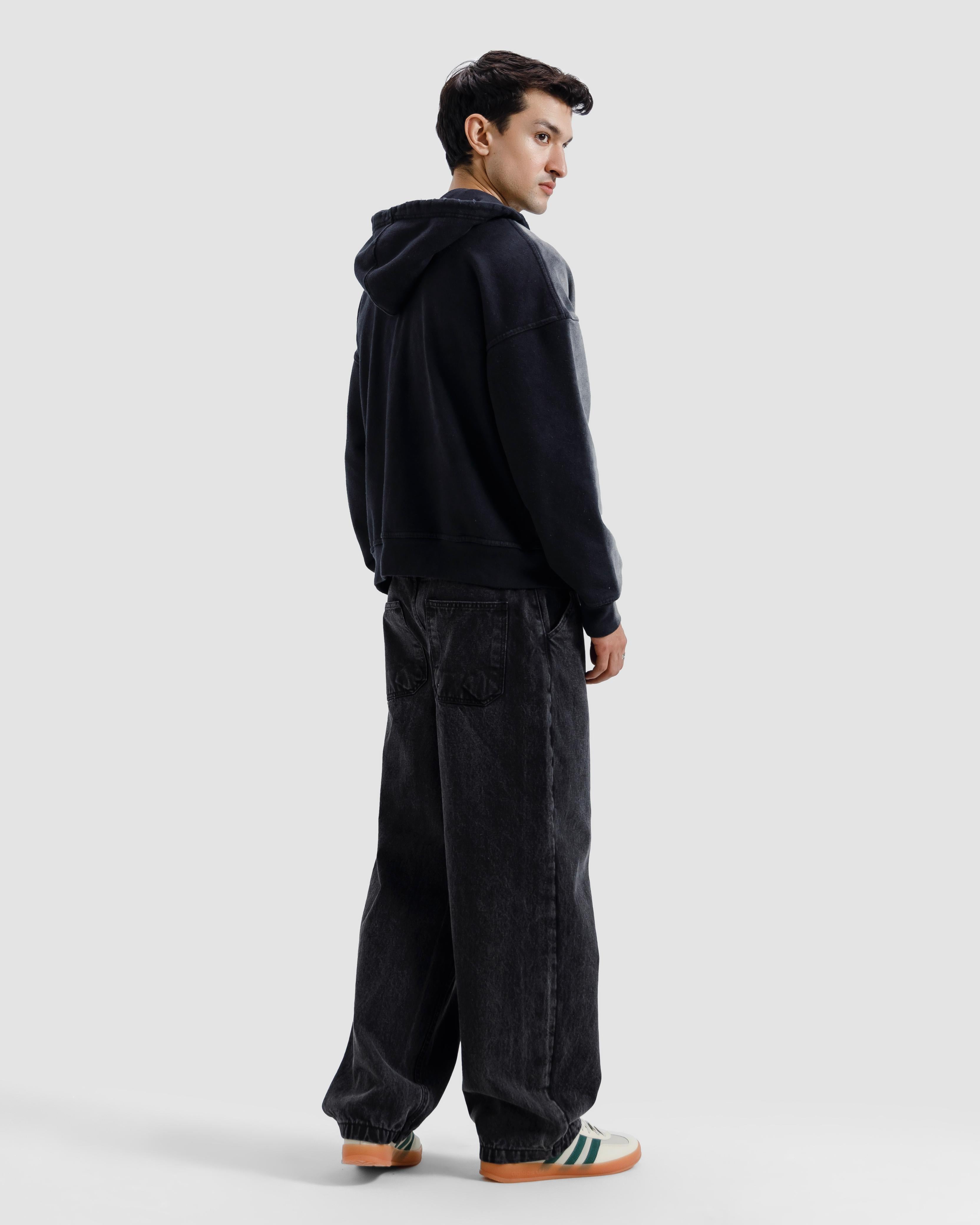 Faded Washed Zipper Hoodie