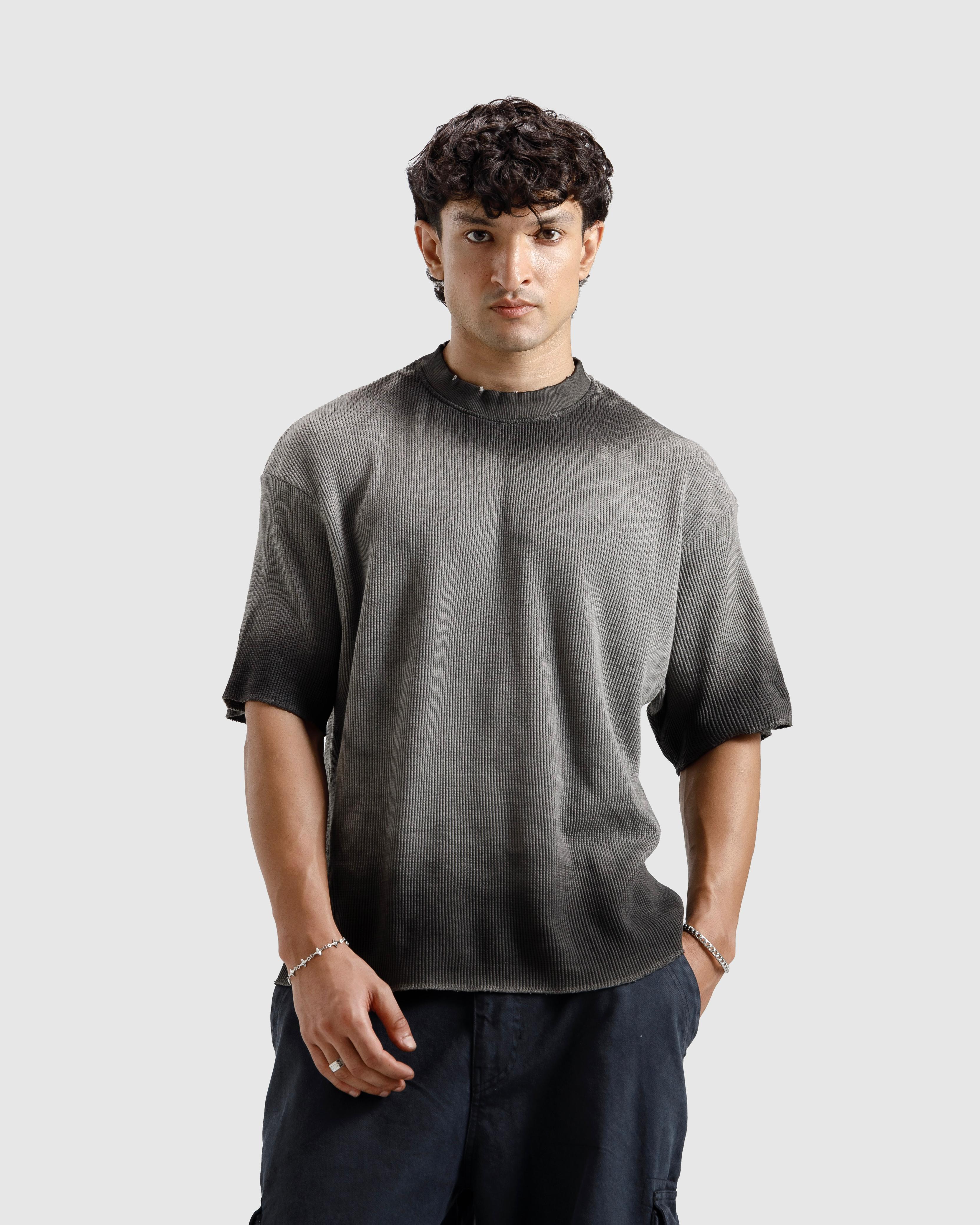 Washed Waffle Knit Essential Tshirt