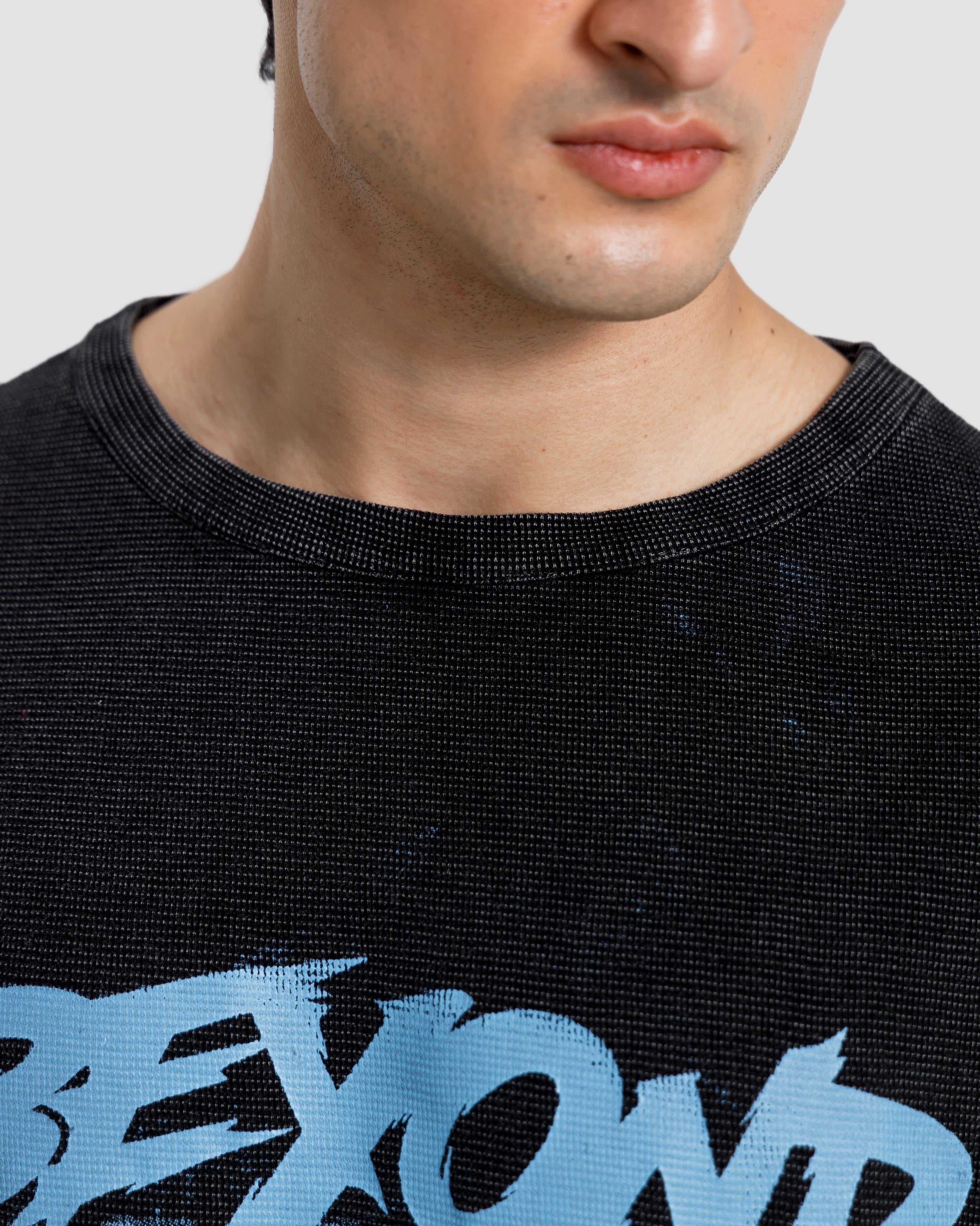 Washed Print Knit Tshirt