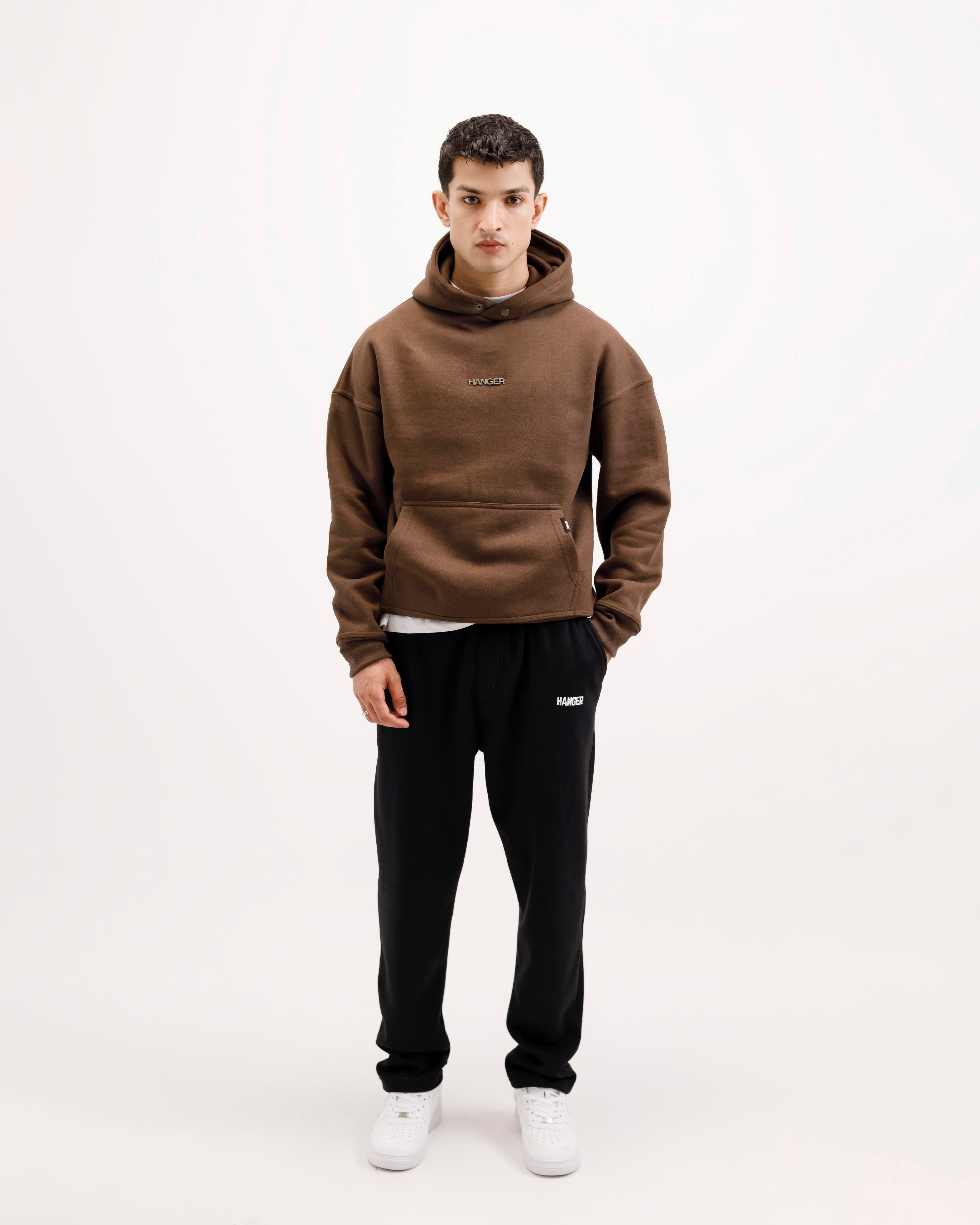 Brown Essential Hoodie - Main Image