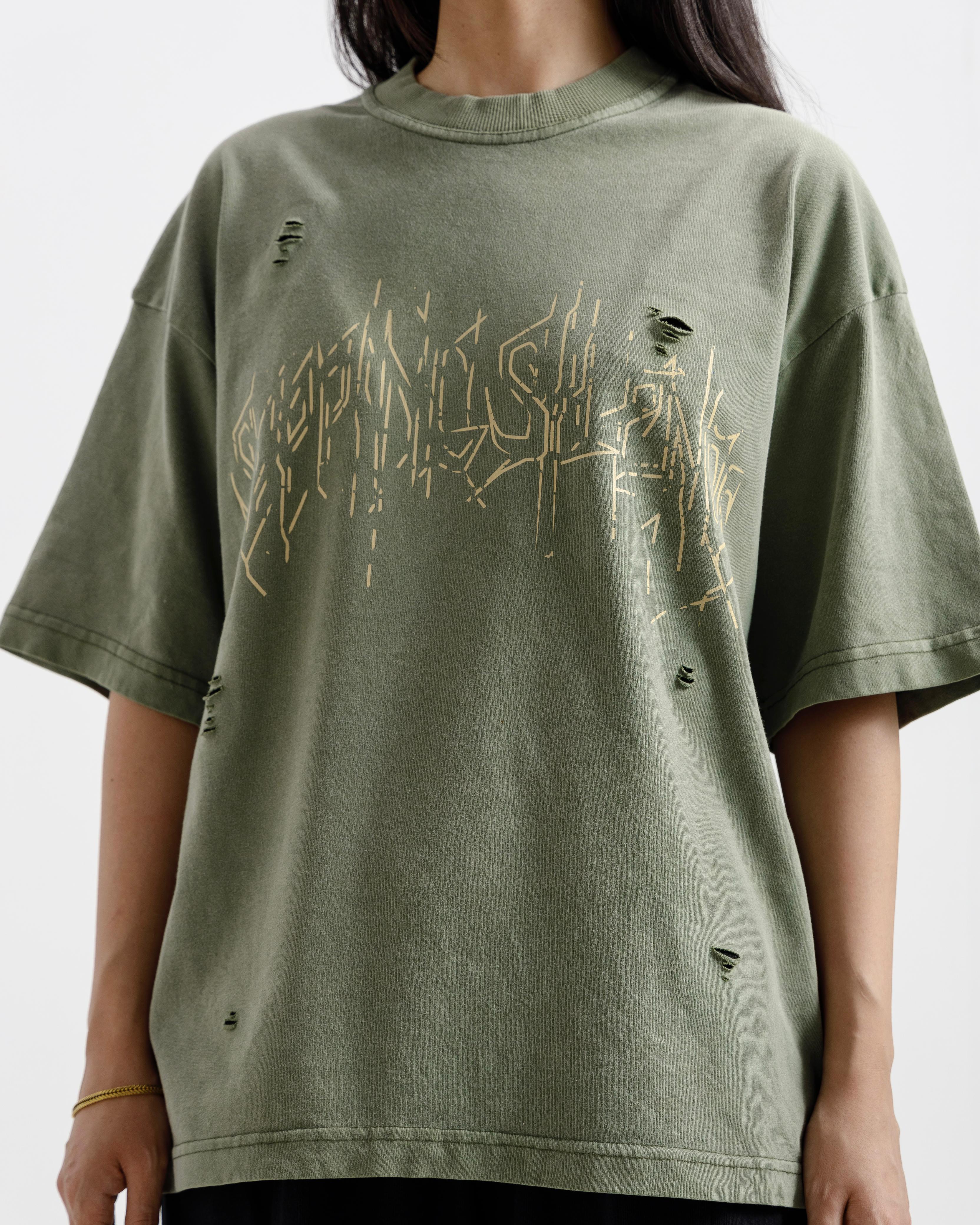 Distressed Washed Print Tee