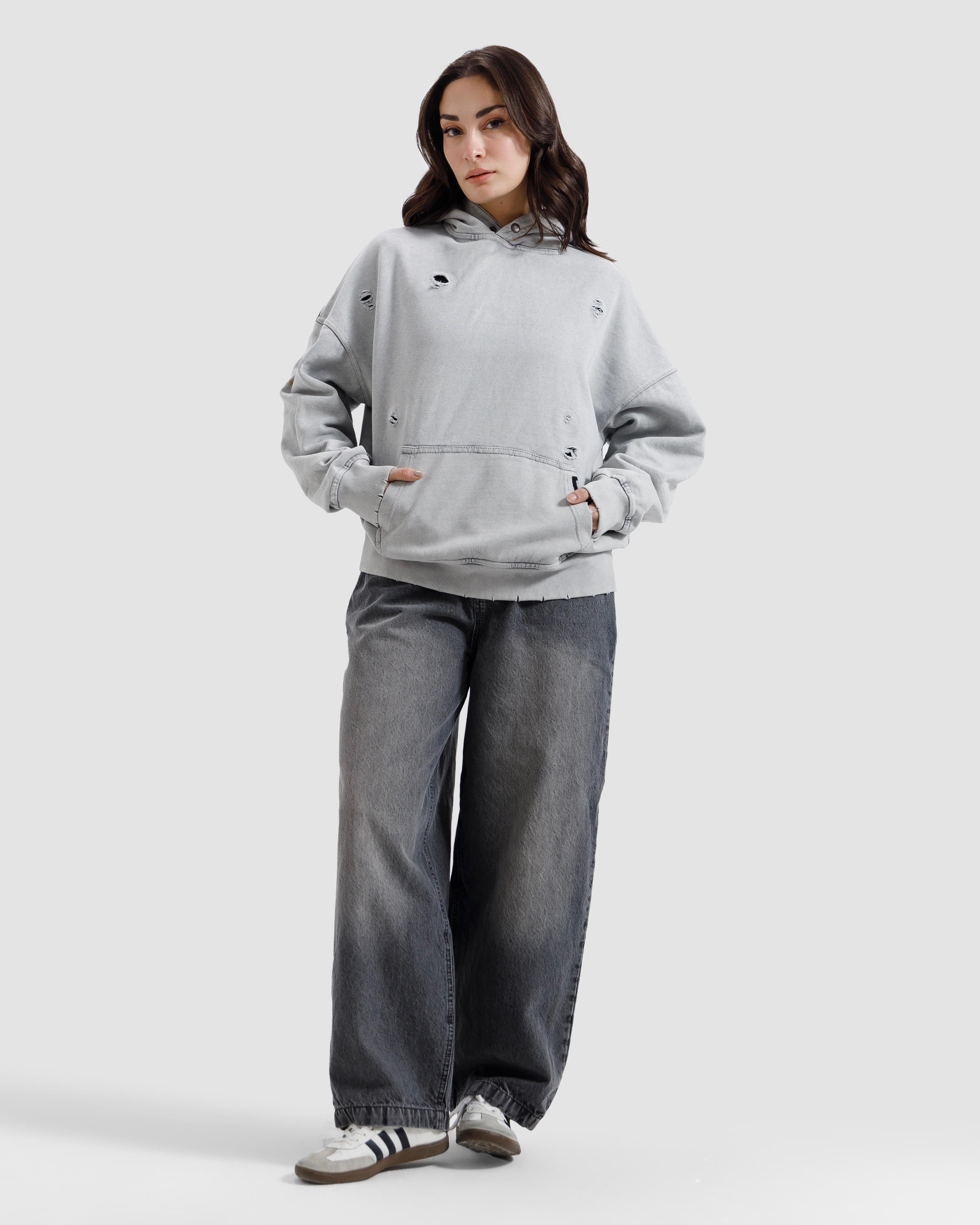 Distressed Washed Essential Hoodie