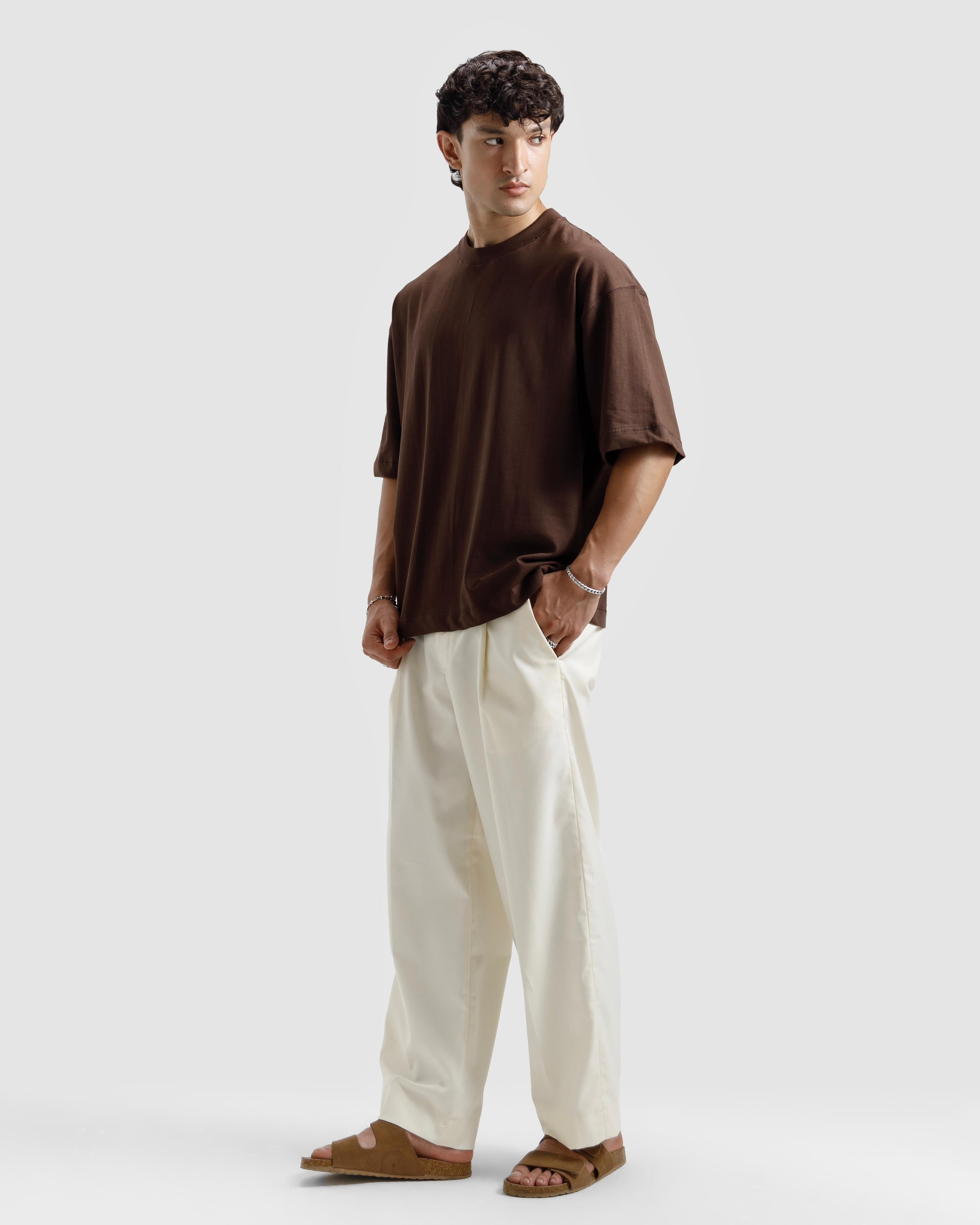 Boxy Seam Detail Basic Essential