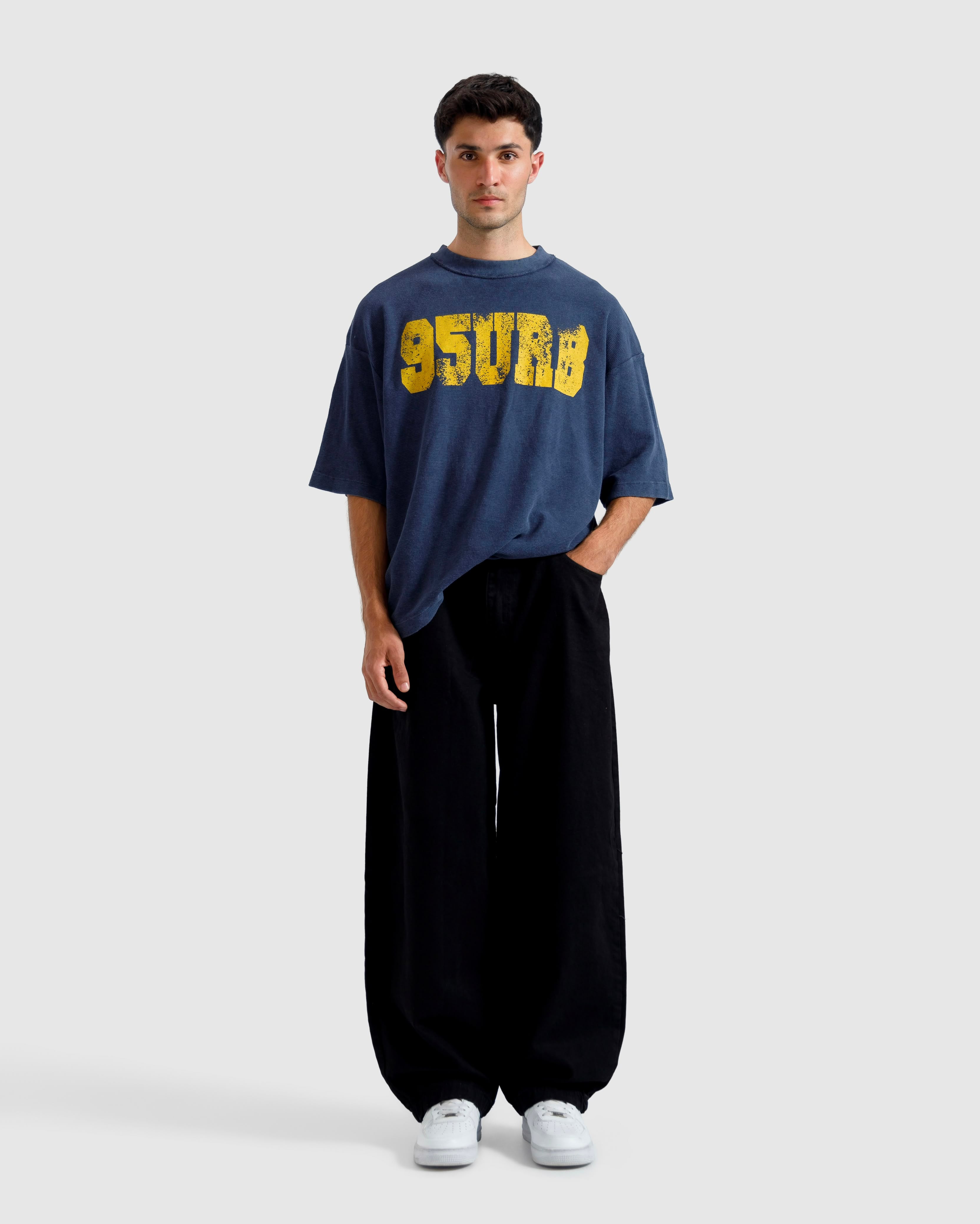 Washed Print Knit Tshirt