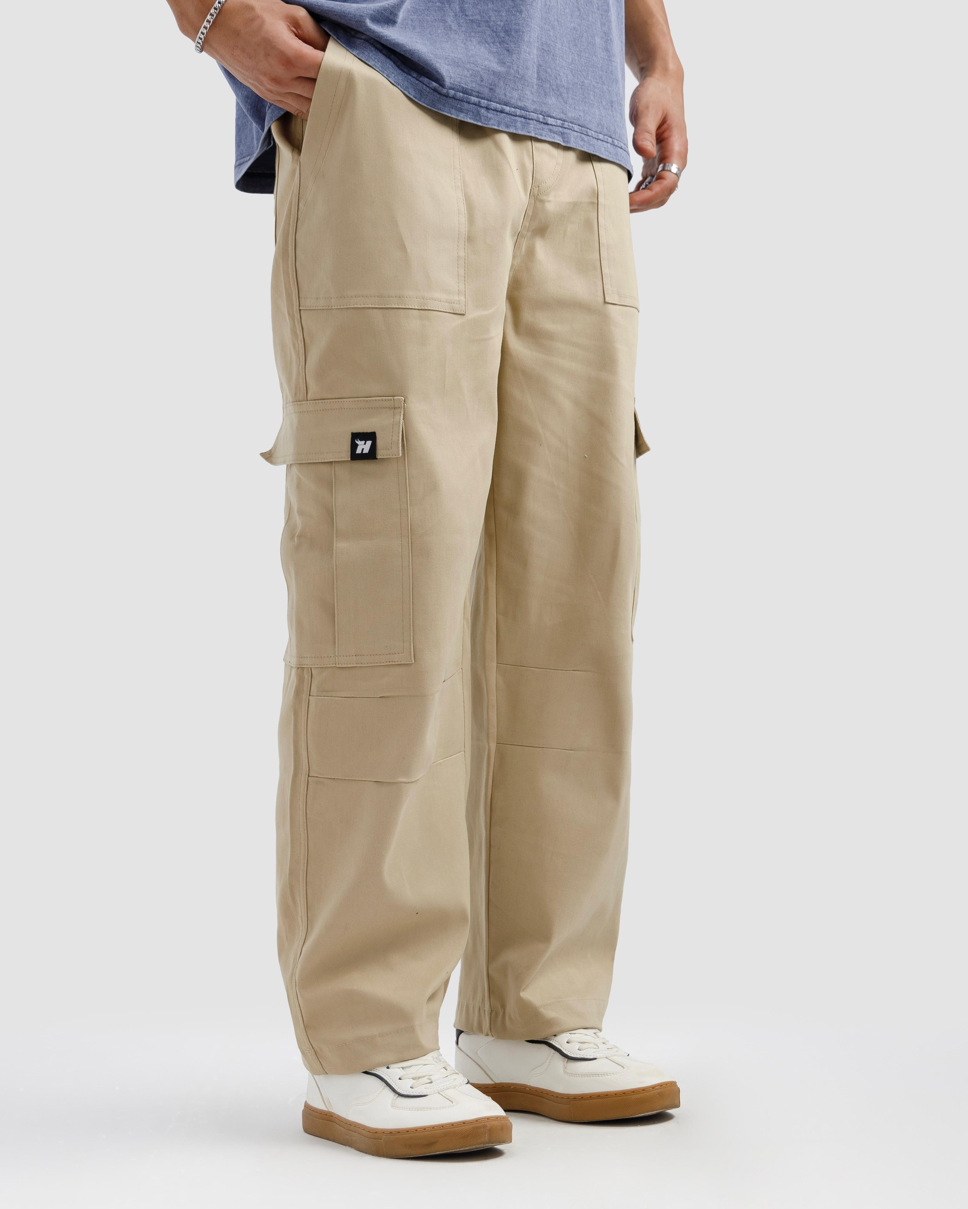 Beige Cargo Pants