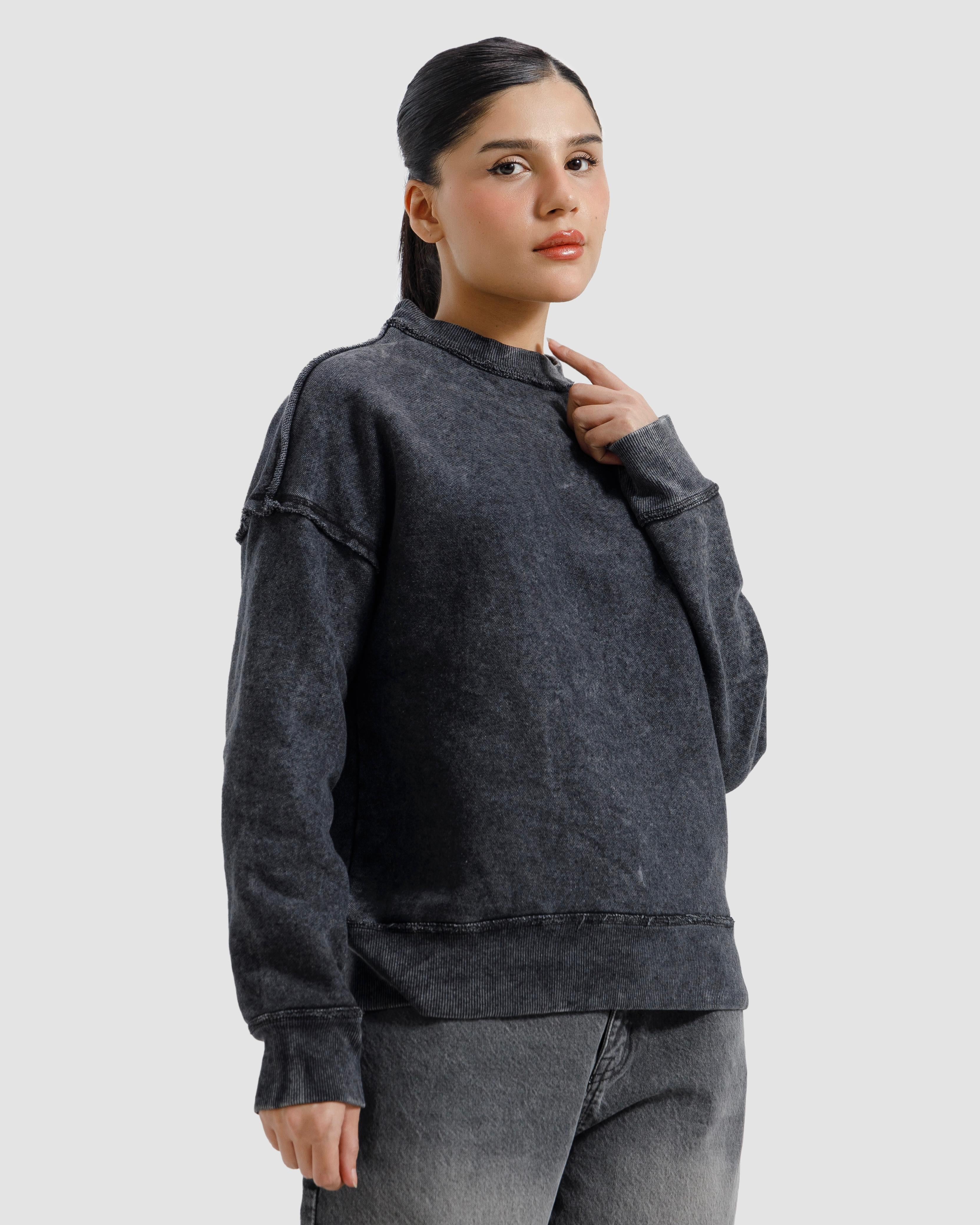 Raw Details Washed Boxy Sweatshirt