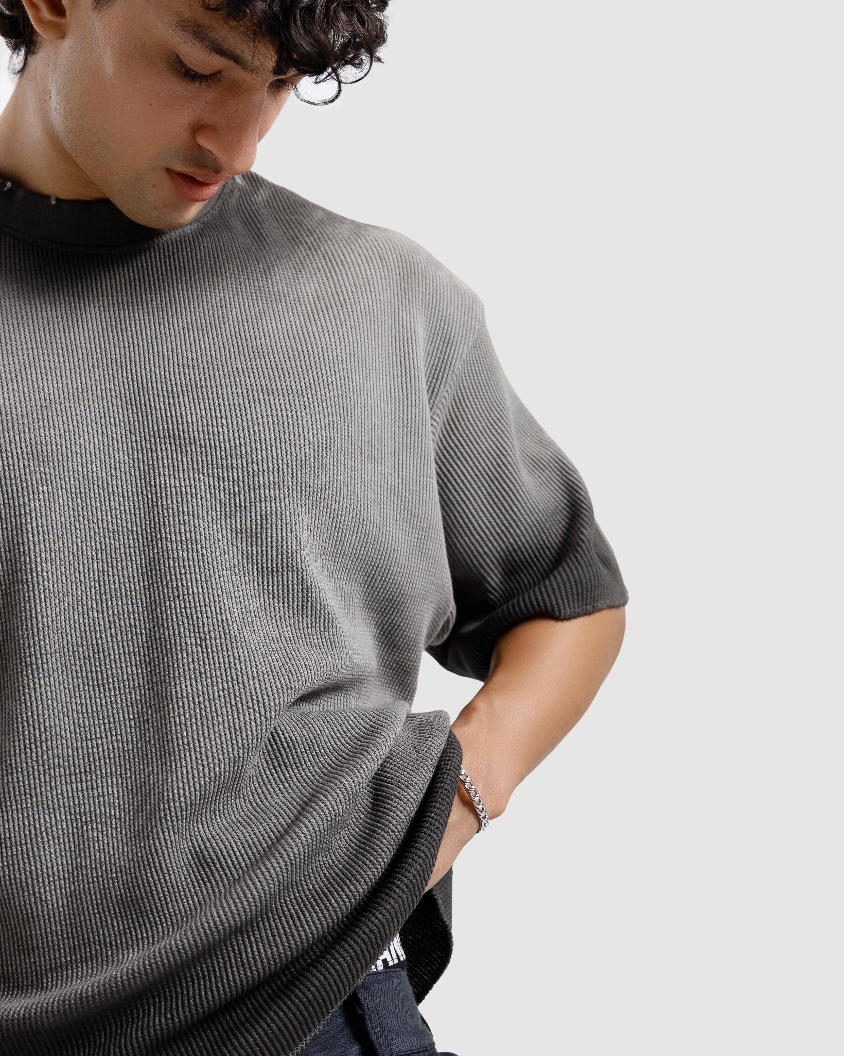 Washed Waffle Knit Essential Tshirt