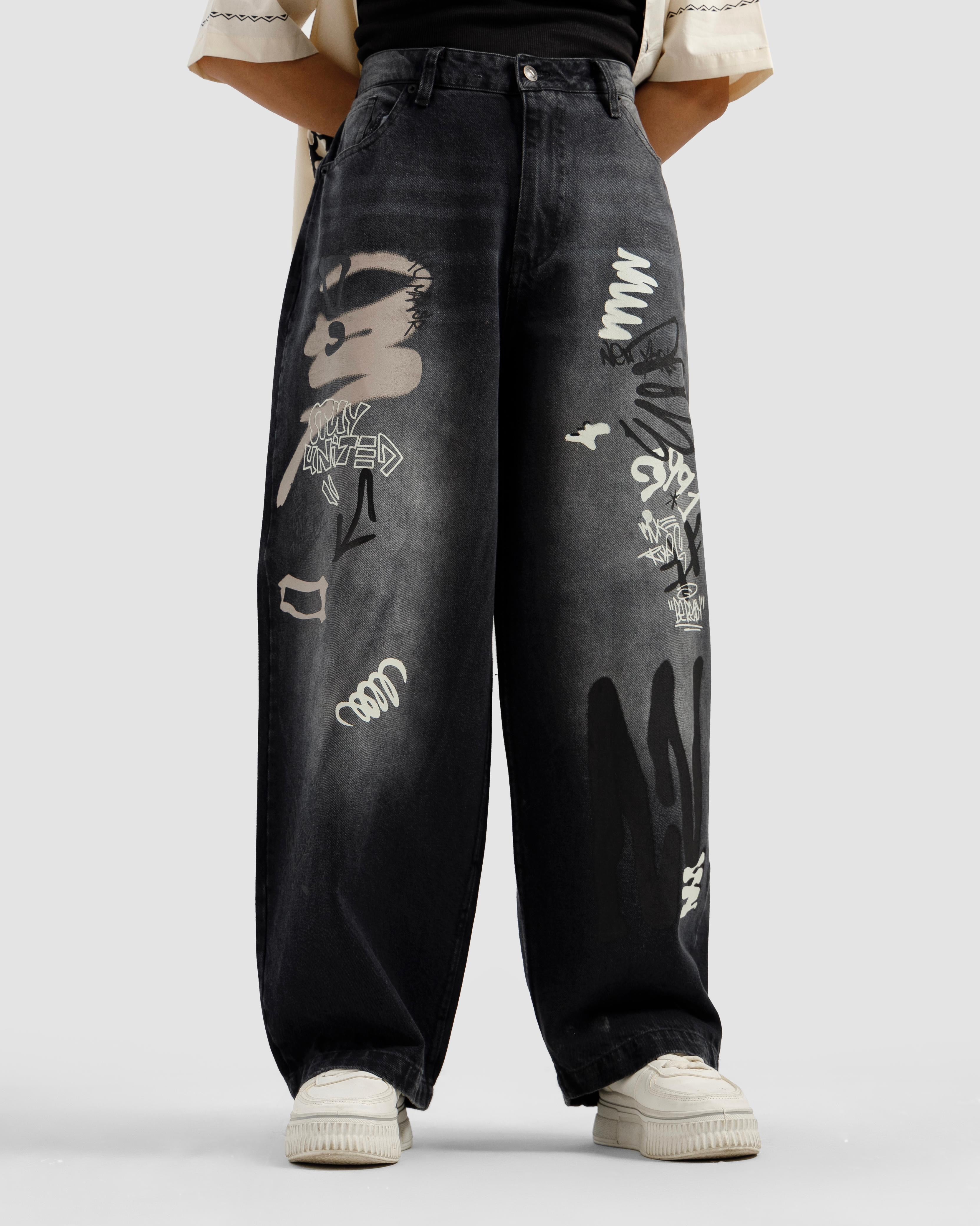 Graffiti Baggy Jeans