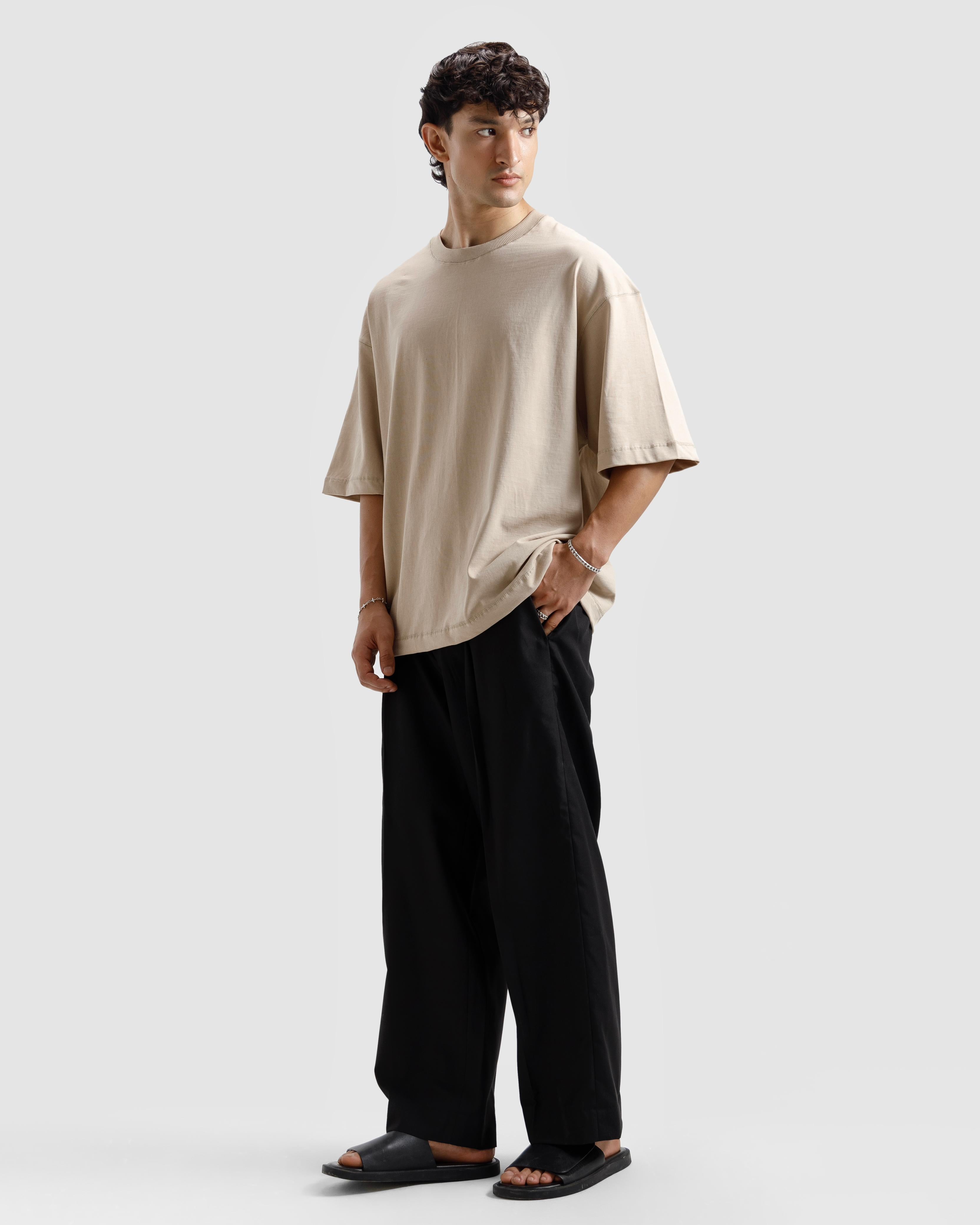 Boxy Seam Detail Basic Essential
