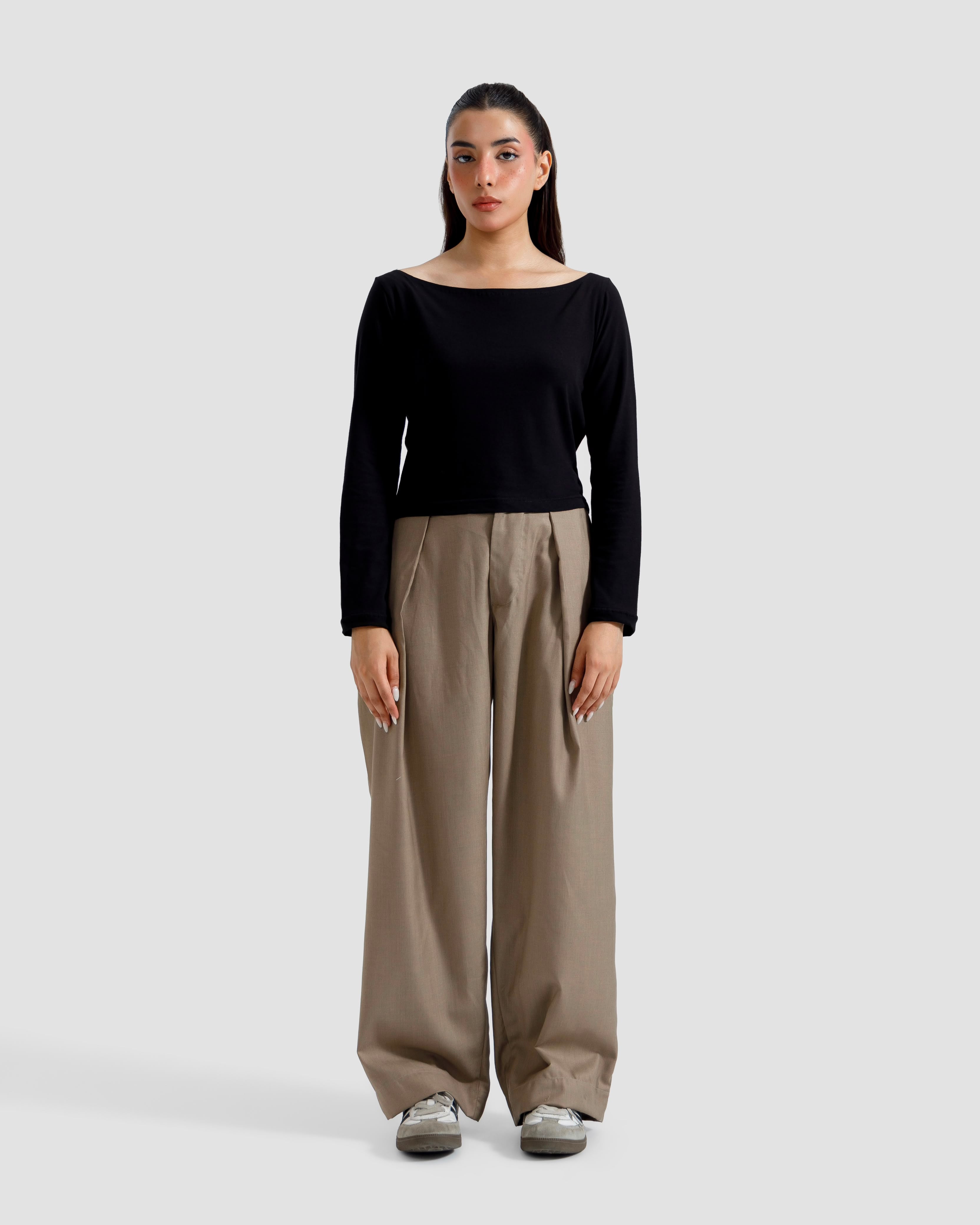 Boat-Neck Full Sleeves Tshirt