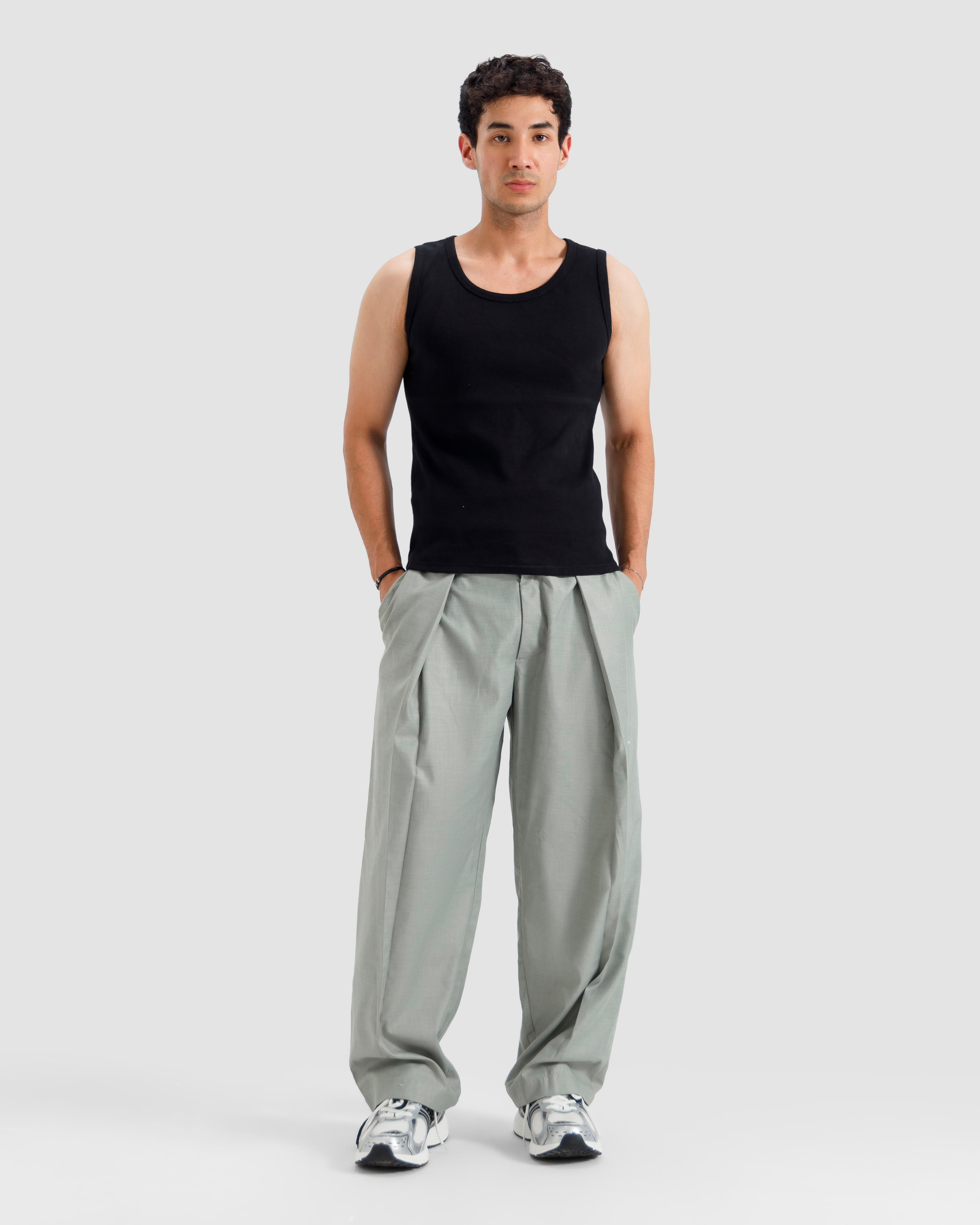 Tailored Relax Fit Pleated Pants