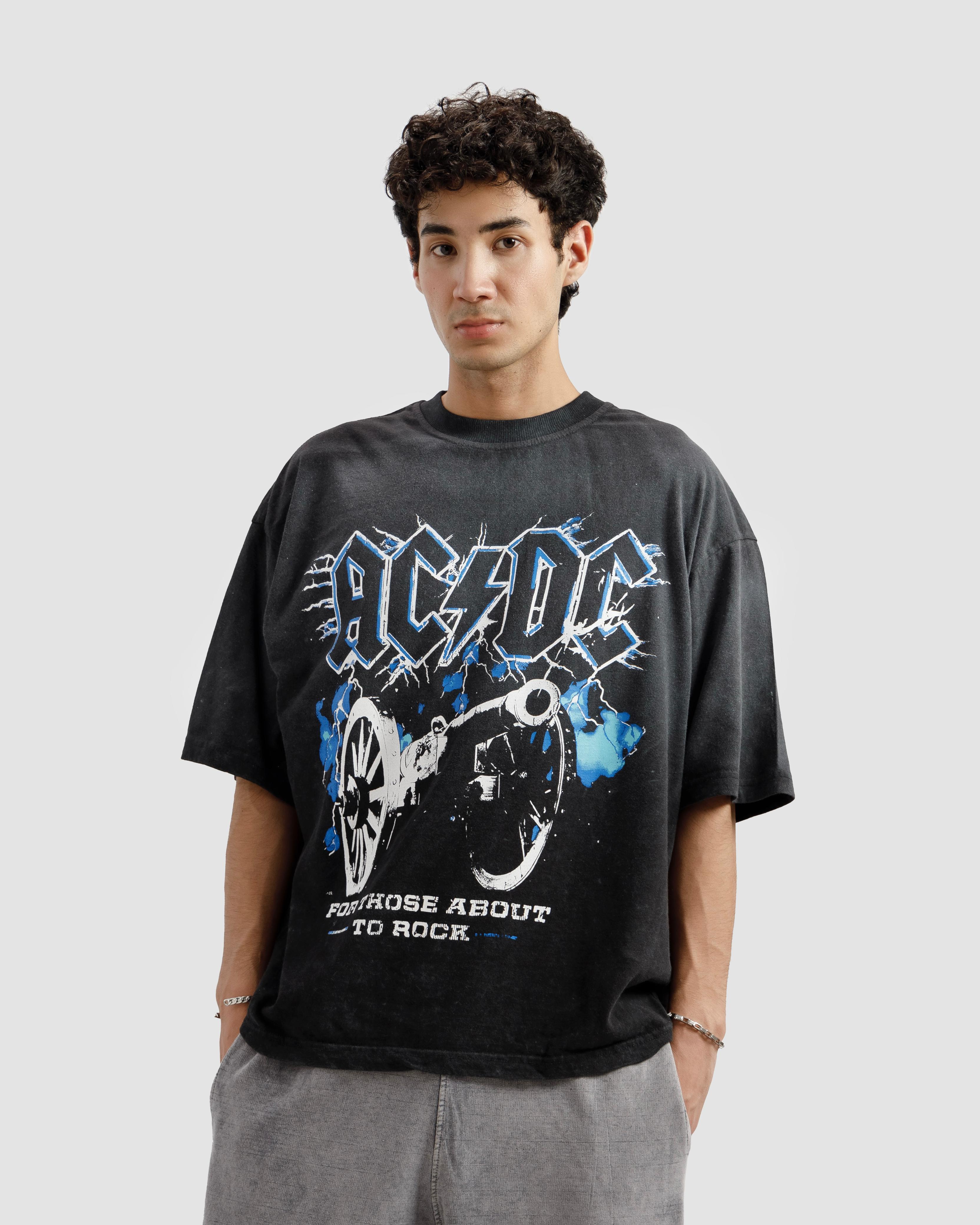Washed Faded ACDC Tshirt