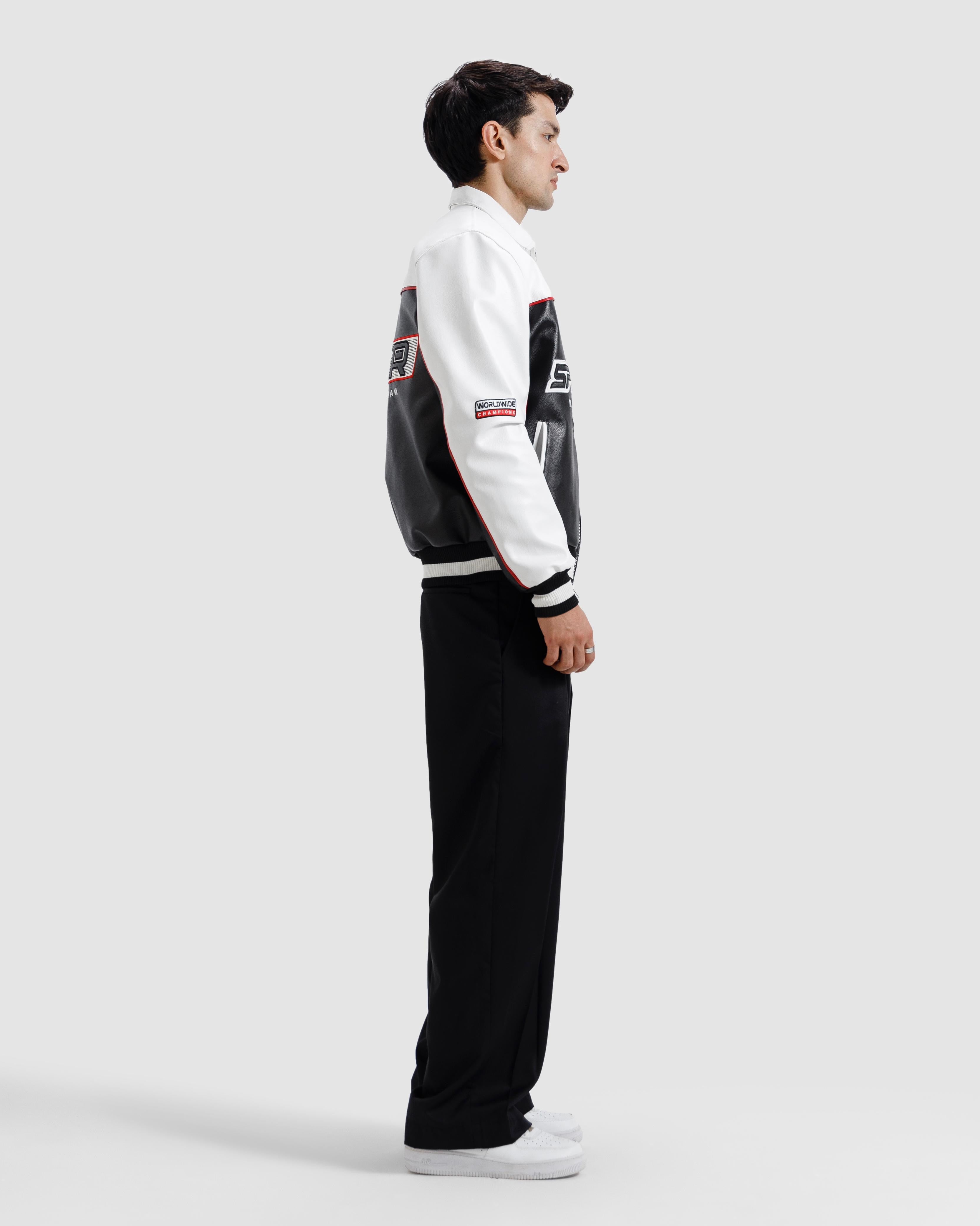 Faux Leather Racer Jacket