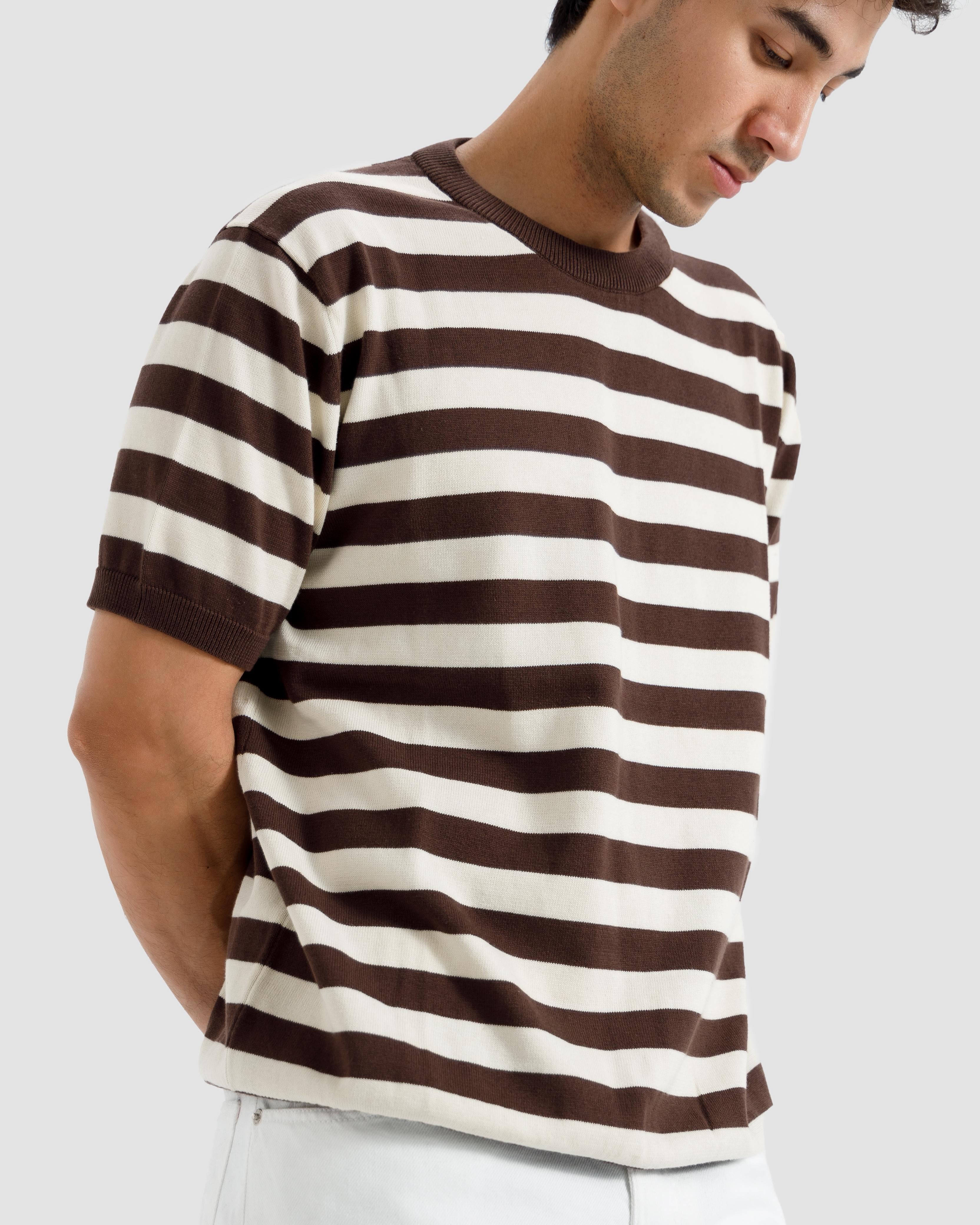 Striped Knit Basic Essential