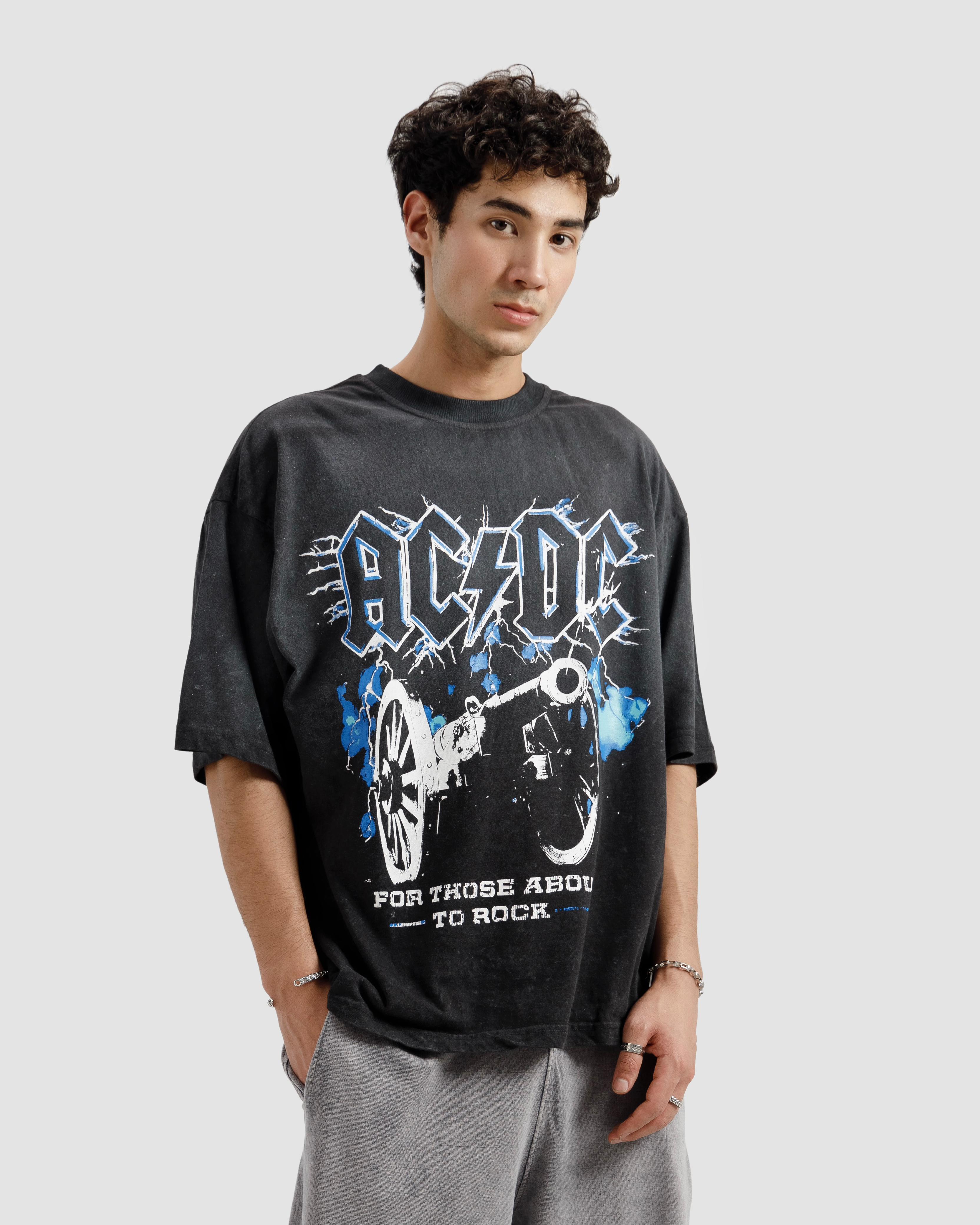 Washed Faded ACDC Tshirt