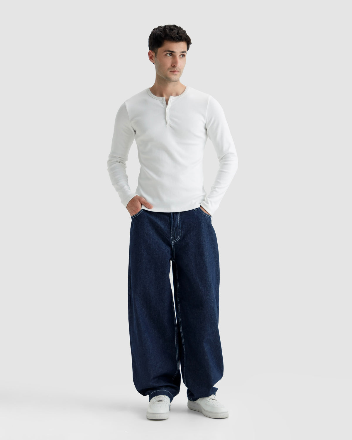Ribbed Henley Tshirt