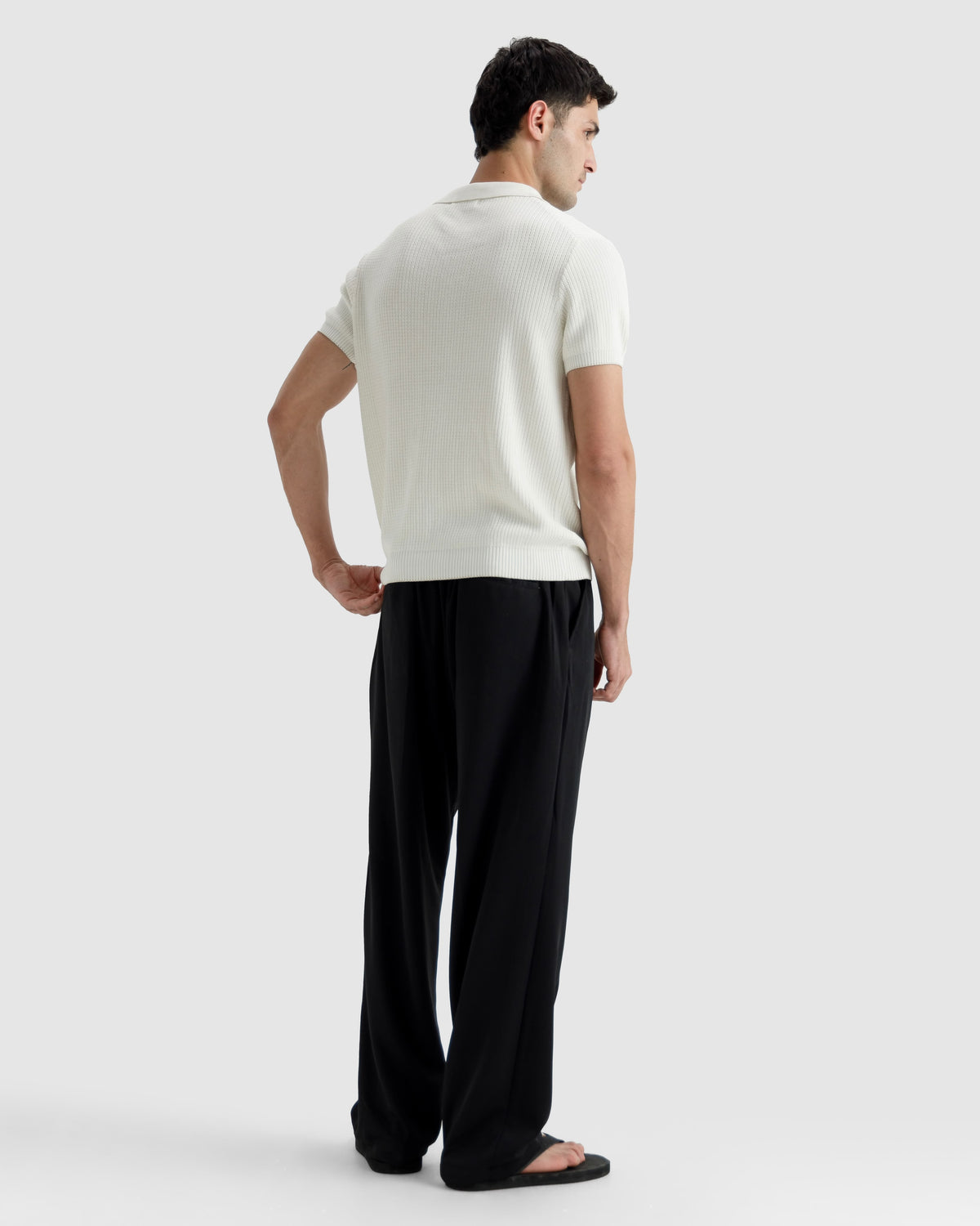 Textured Knit Polo