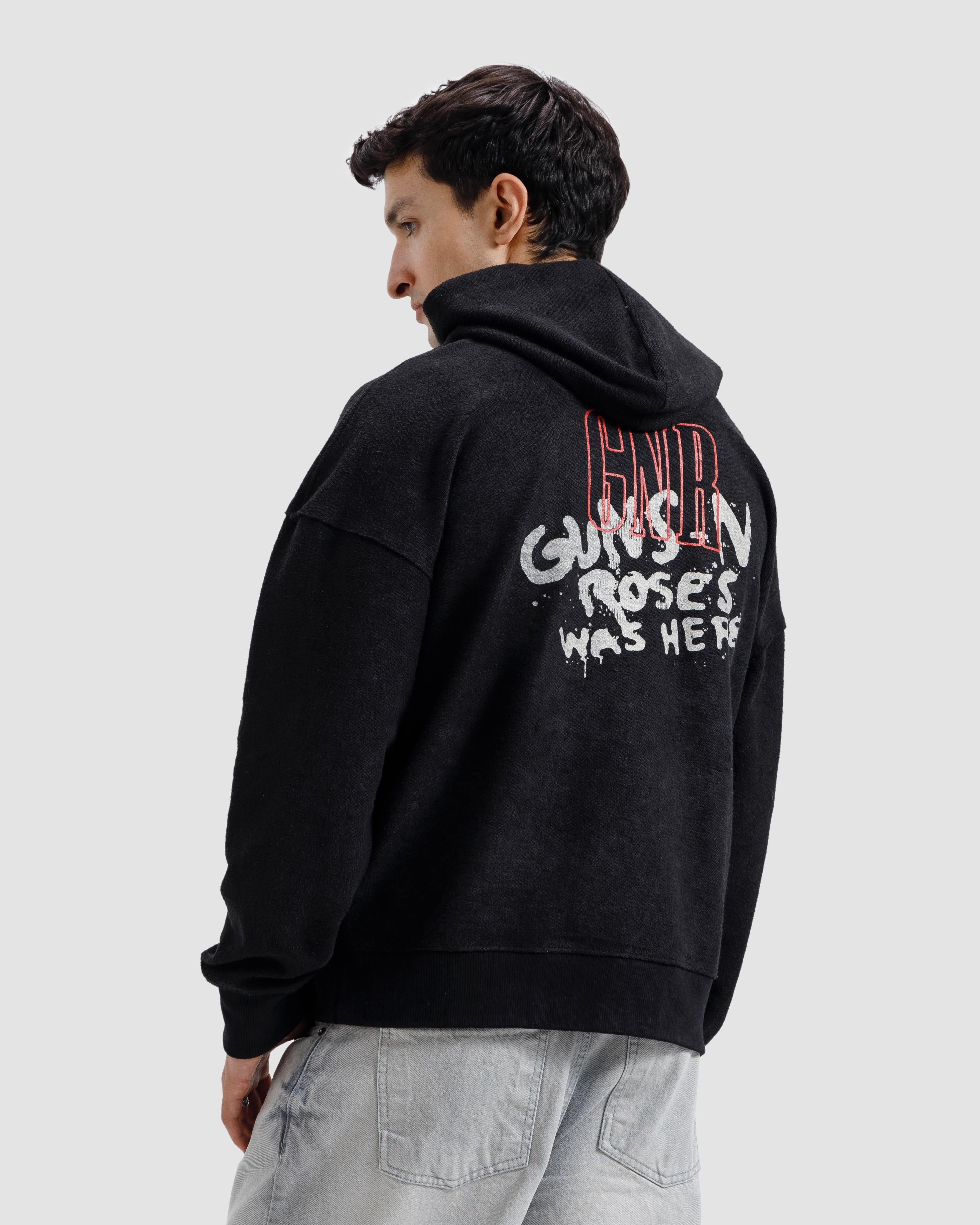 Washed Reverse Detail Guns & Roses Hoodie