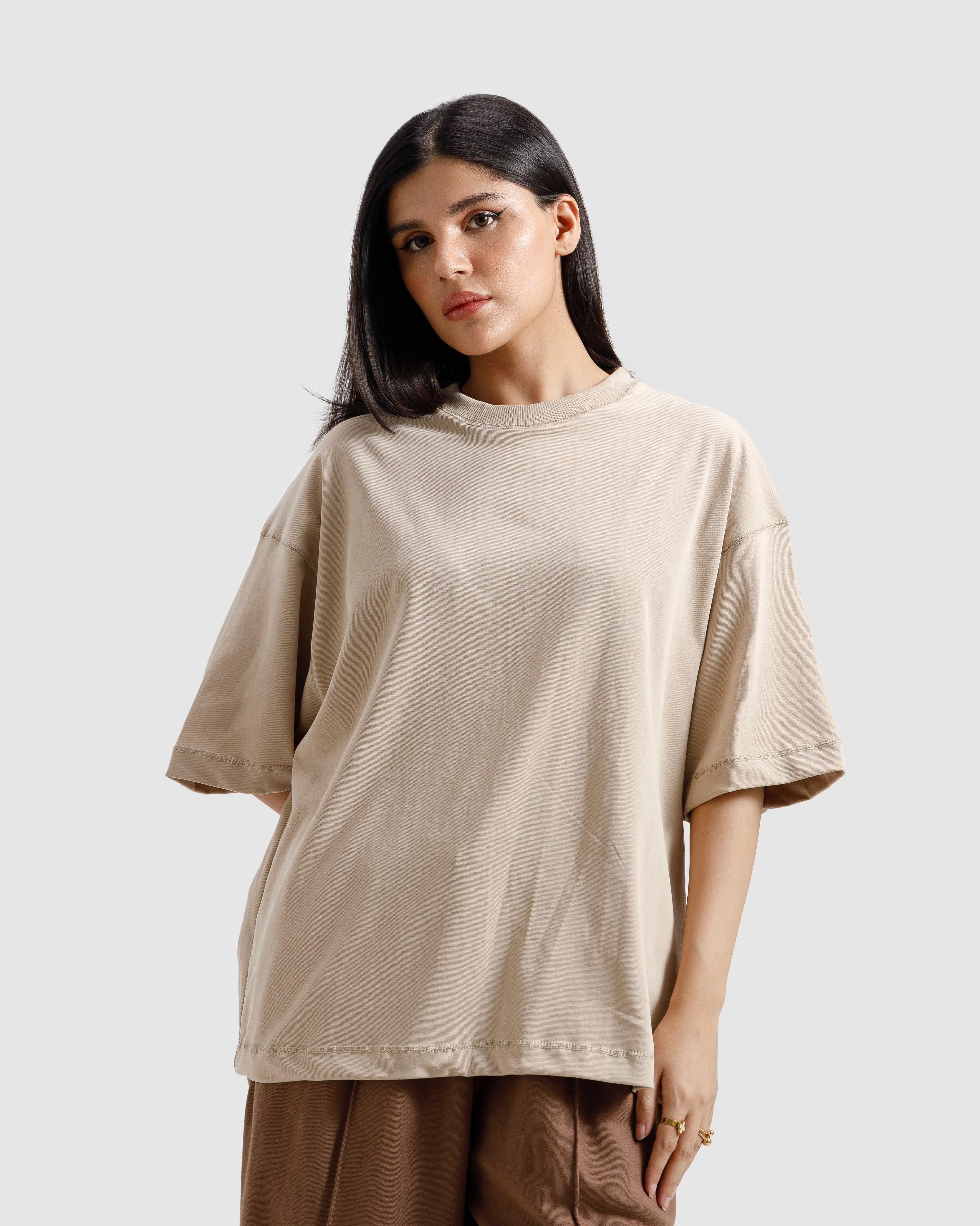 Boxy Seam Detail Basic Essential