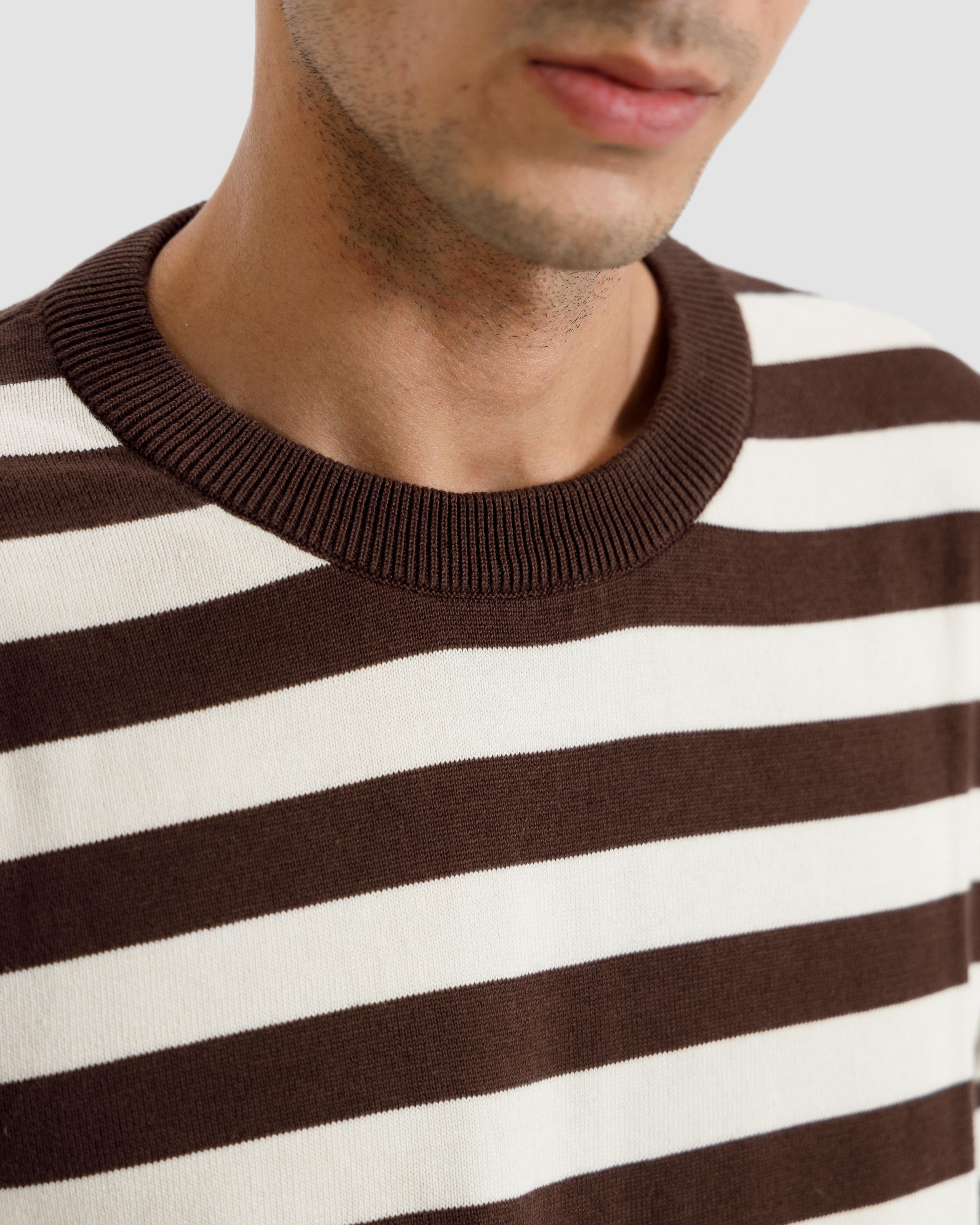 Striped Knit Basic Essential