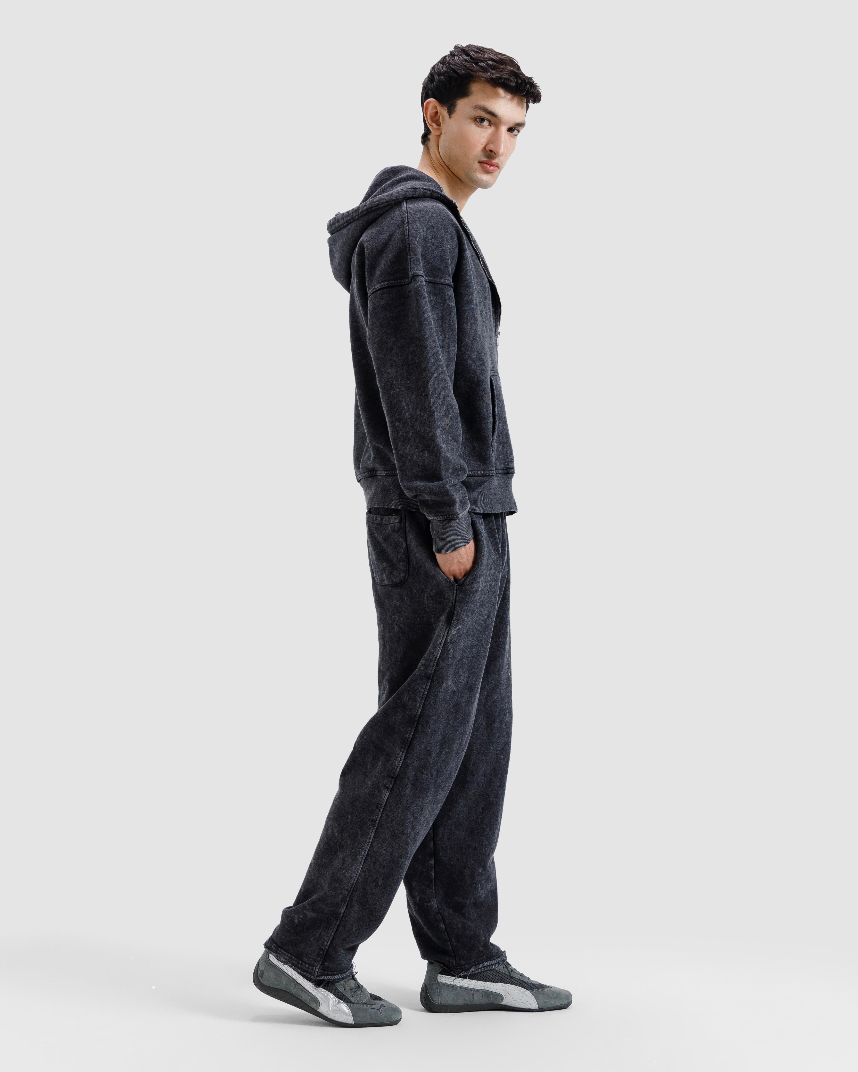 Washed Zipper Hoodie