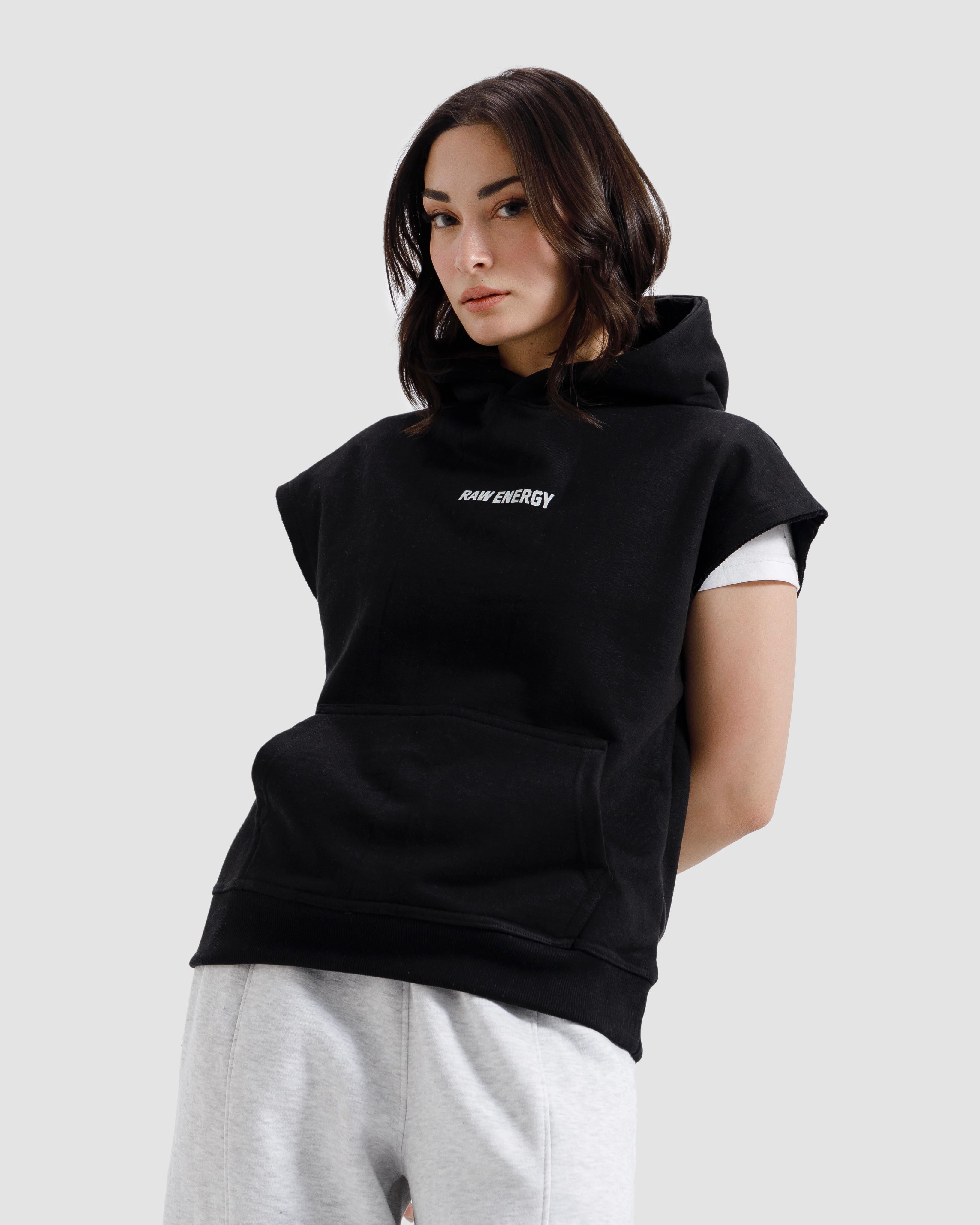 Sleeveless Raw Energy Hoodie