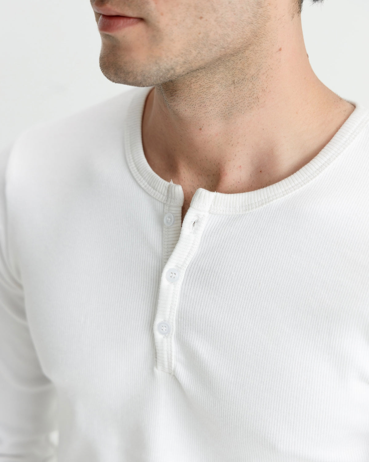 Ribbed Henley Tshirt