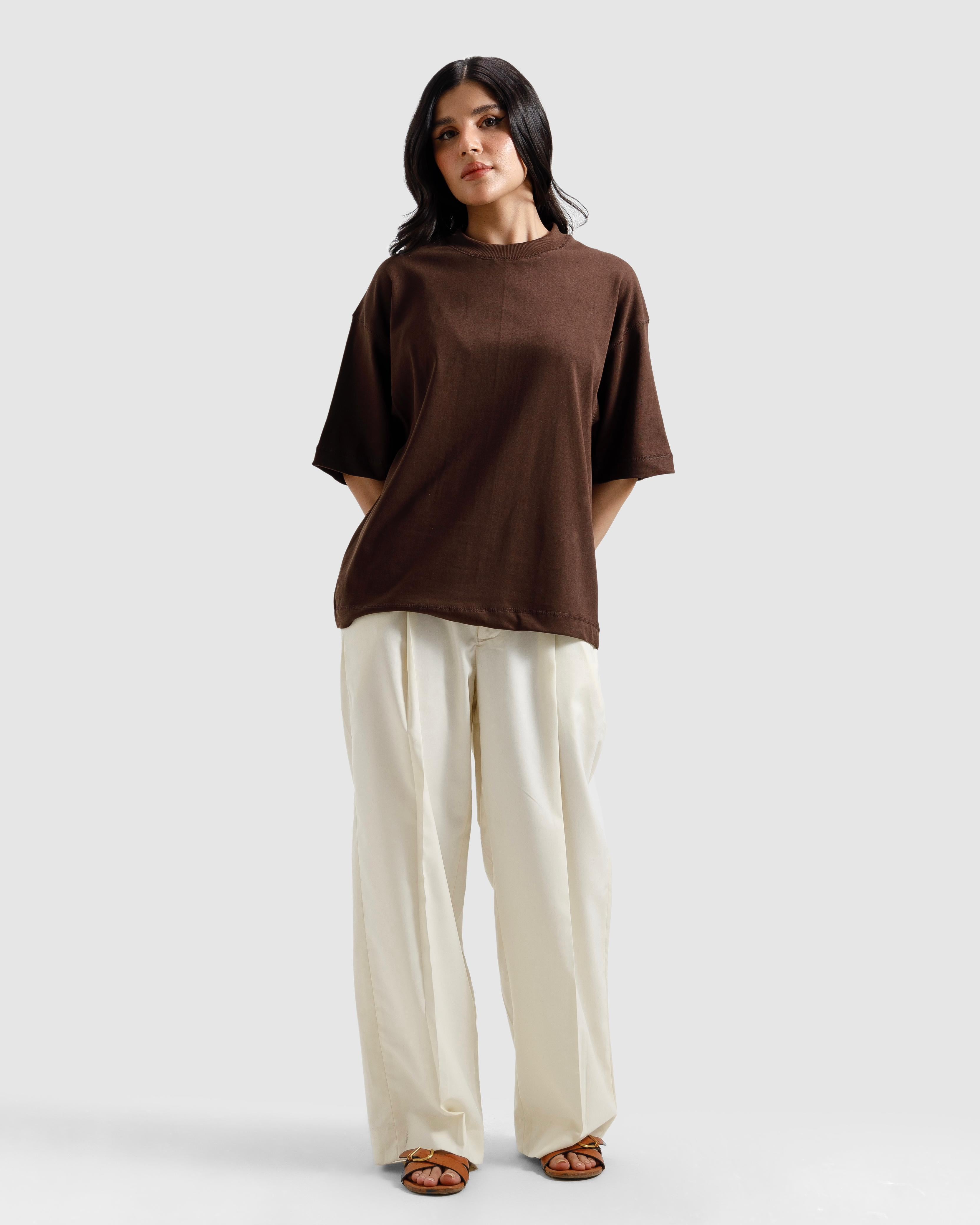 Boxy Seam Detail Basic Essential